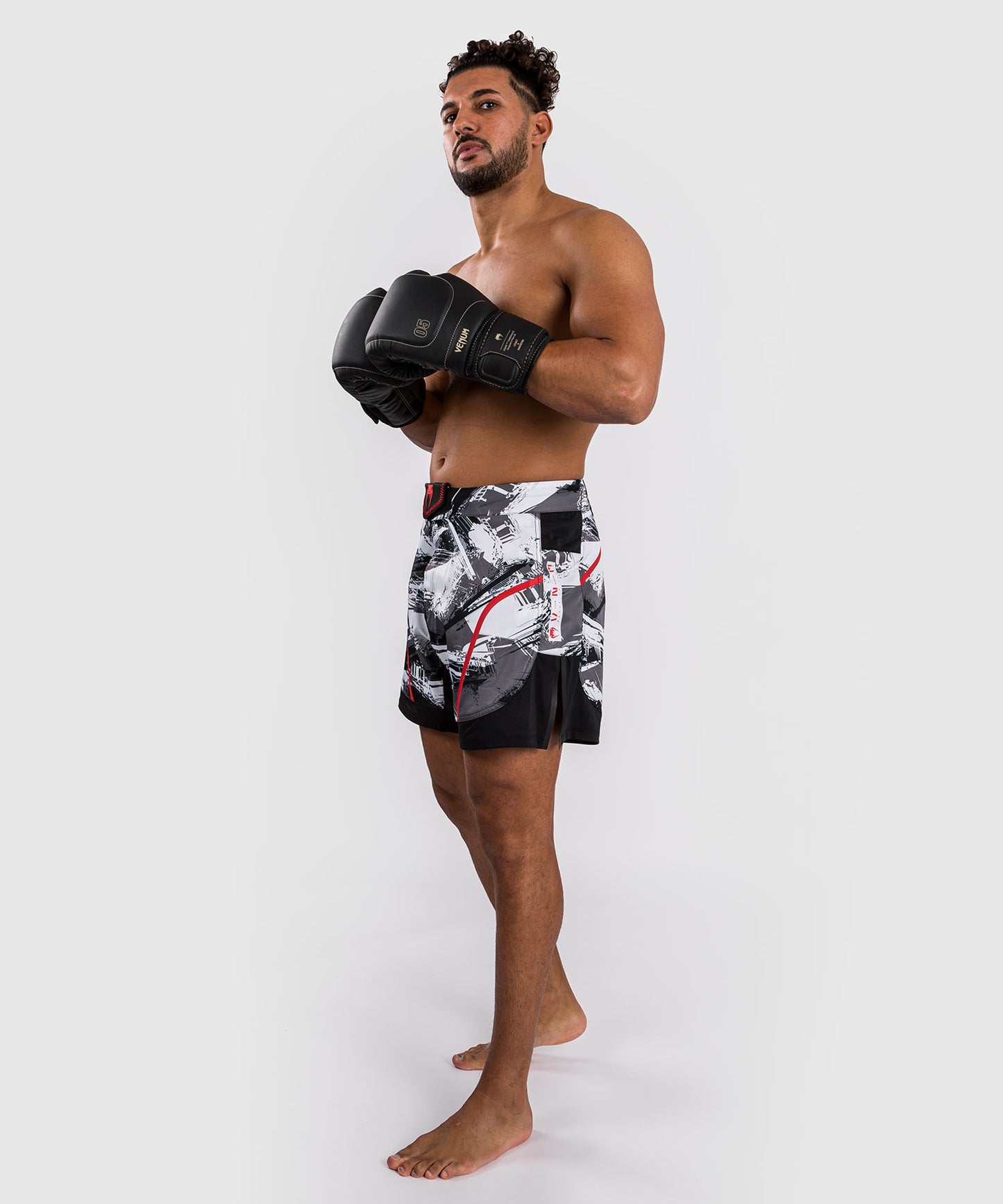 Venum Electron 3.0 Fight Shorts - Grey/Red