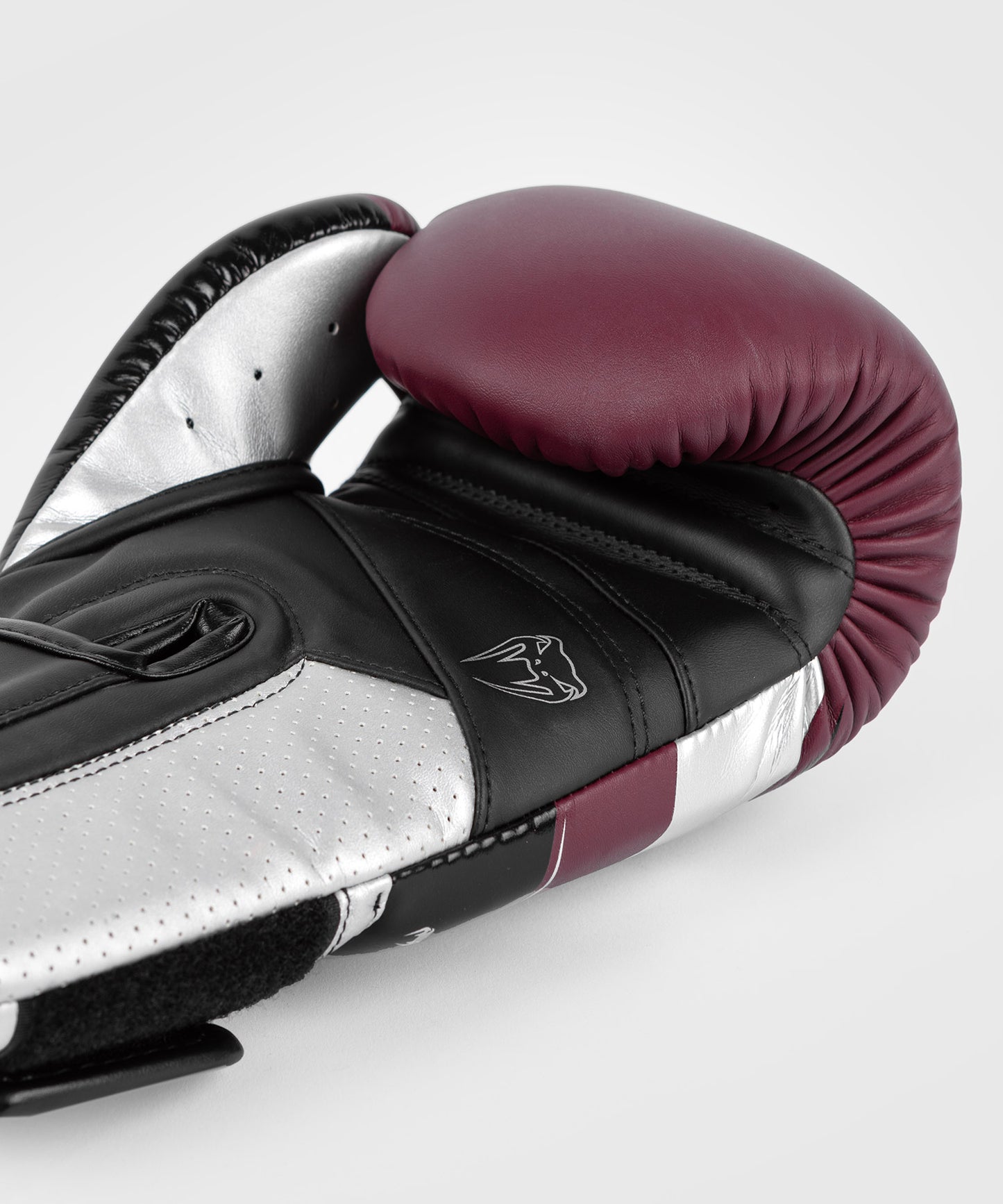 Venum Elite Evo Boxing Gloves - Burgundy/Silver