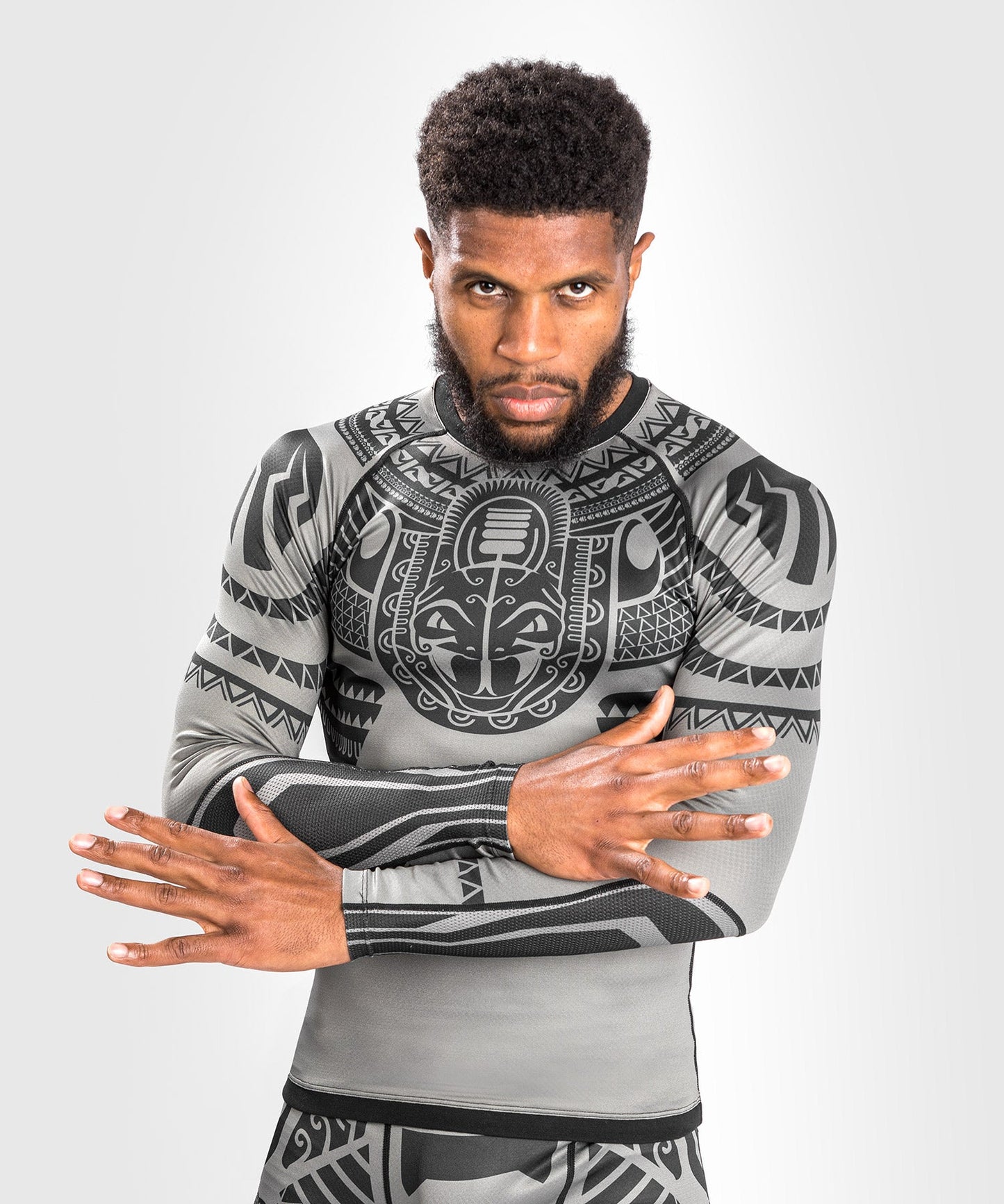 Venum Nakahi Rashguard - Long Sleeves - Grey