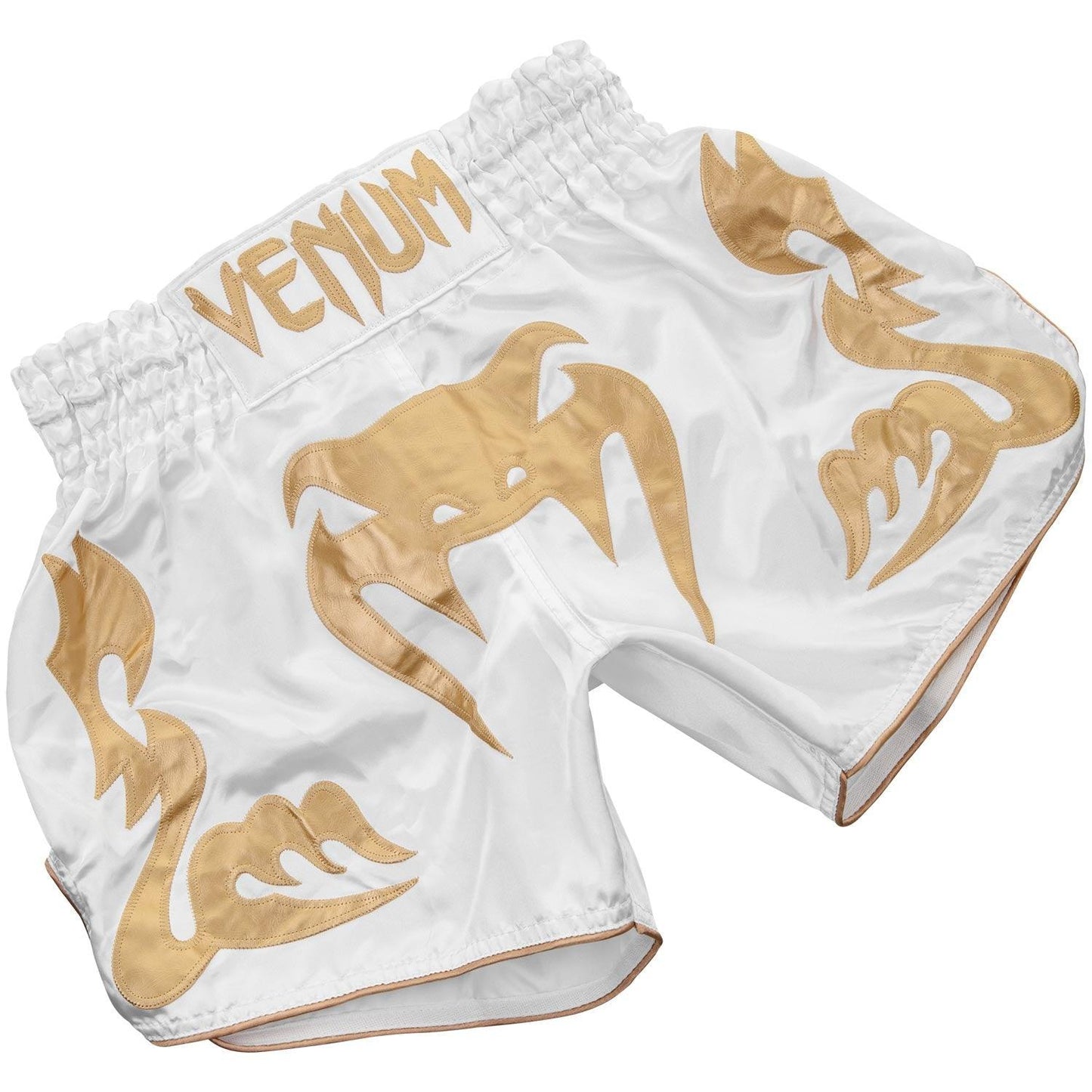 Venum Bangkok Inferno Muay Thai Shorts - White/Gold Picture 1
