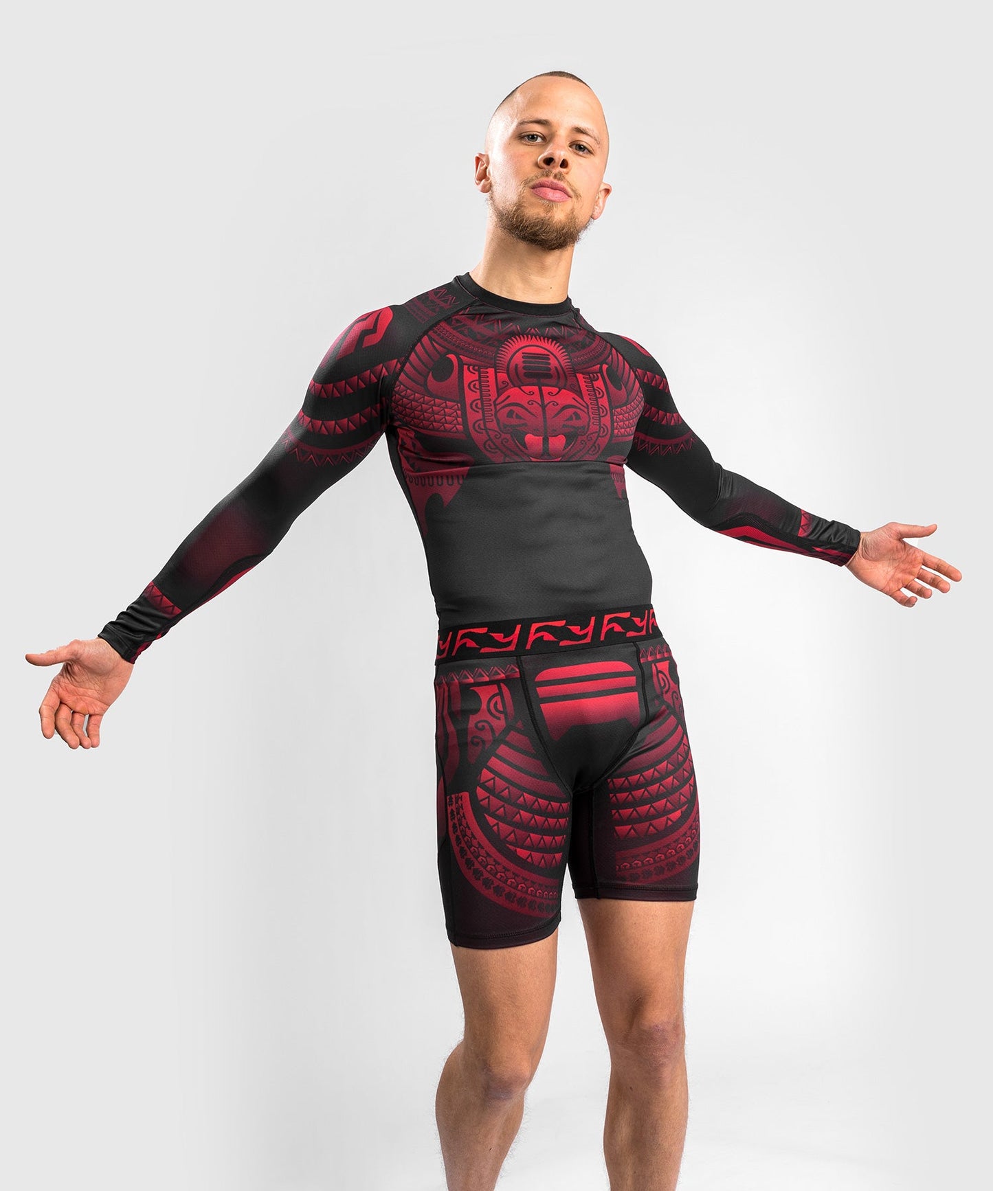 Venum Nakahi Rashguard - Long Sleeves - Black/Red