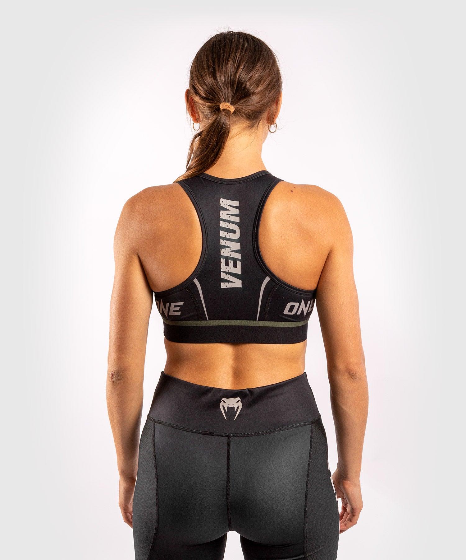 Venum ONE FC Impact Sport Bra - Black/Khaki Picture 2