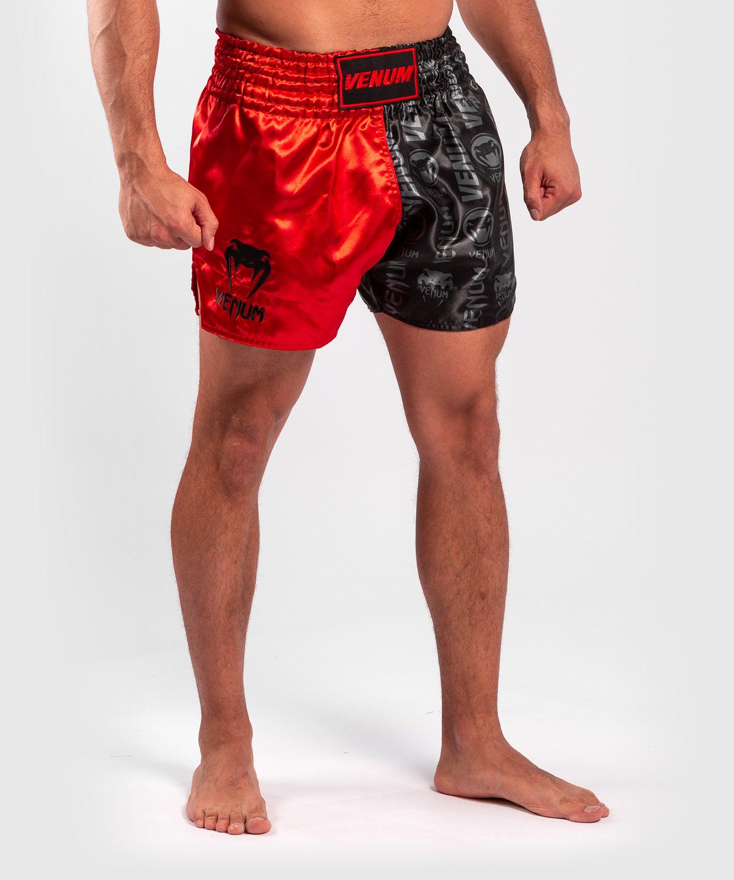 Venum Logos Muay Thai Shorts - Black/Red