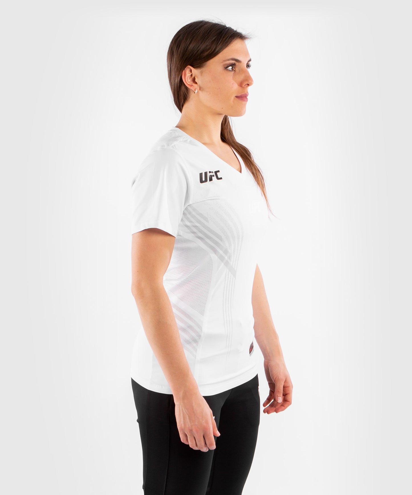 Camiseta Técnica Para Mujer UFC Venum Authentic Fight Night - Blanco