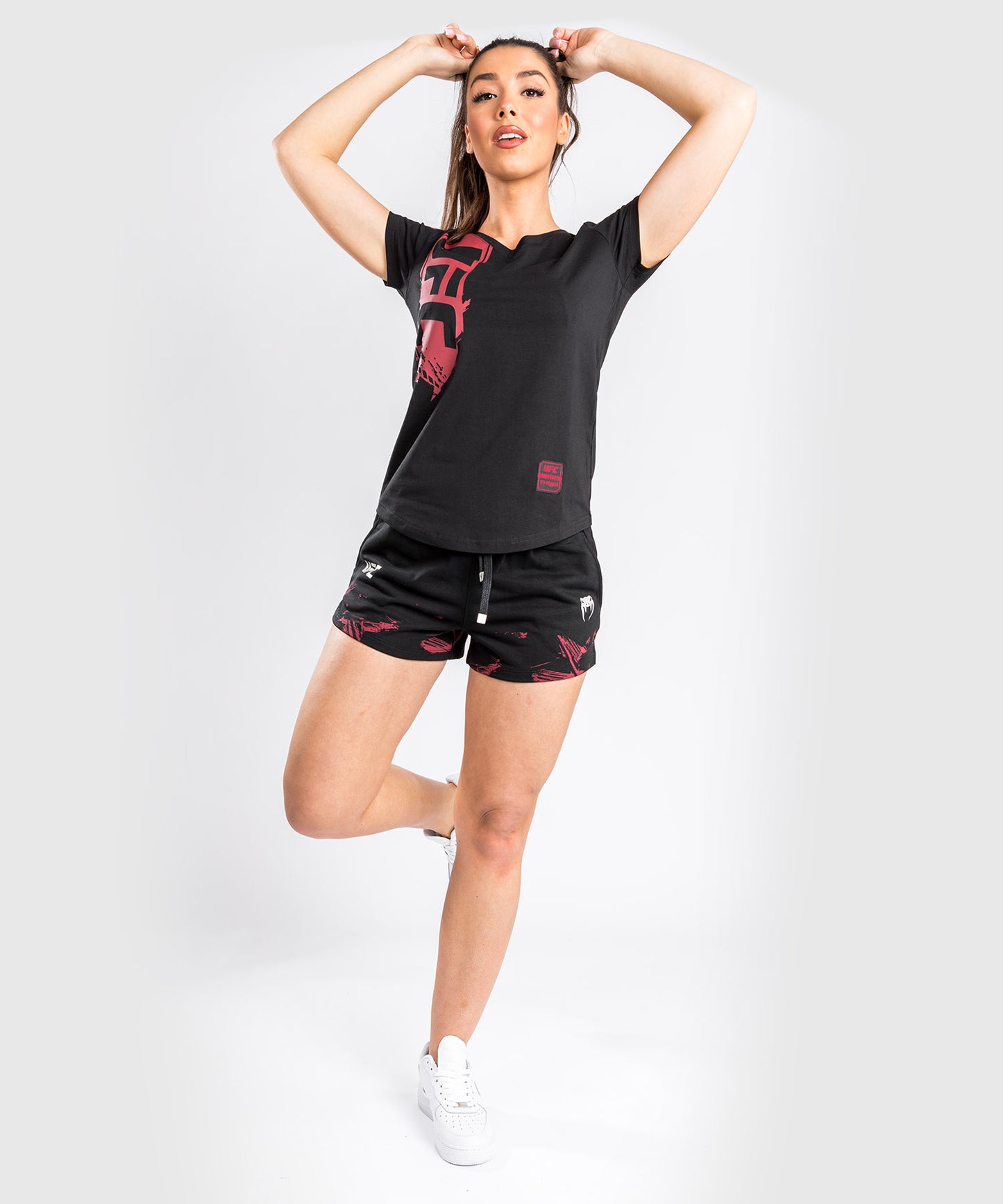 UFC Venum Authentic Fight Week Women’s 2.0 Short Sleeve T-Shirt - Black/Red