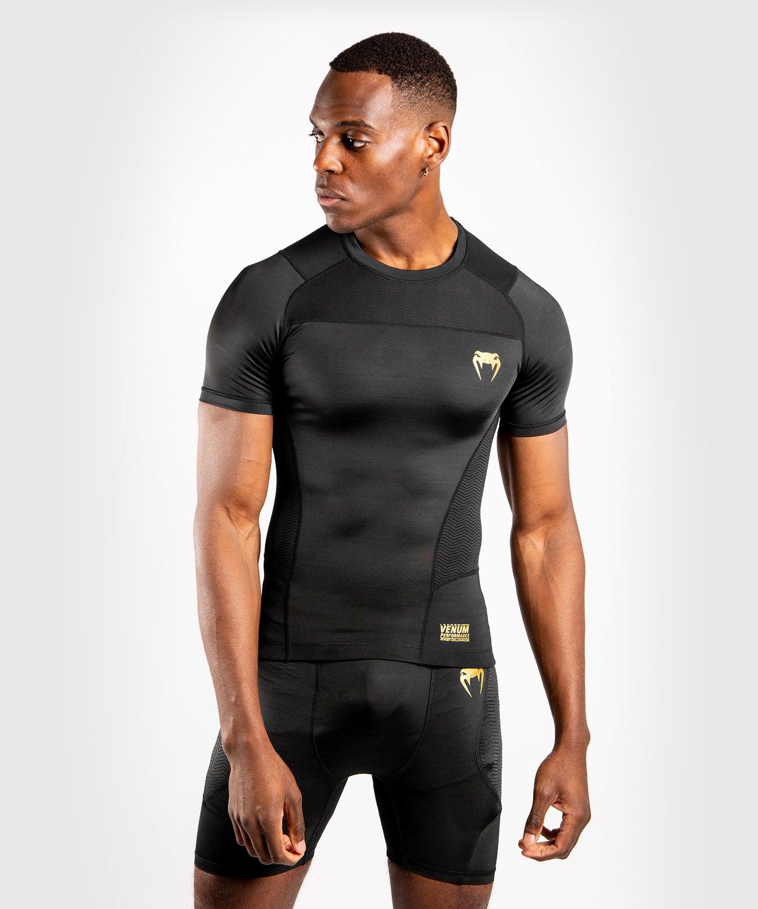 Venum G Fit Rashguard Short Sleeves Black Gold Venum