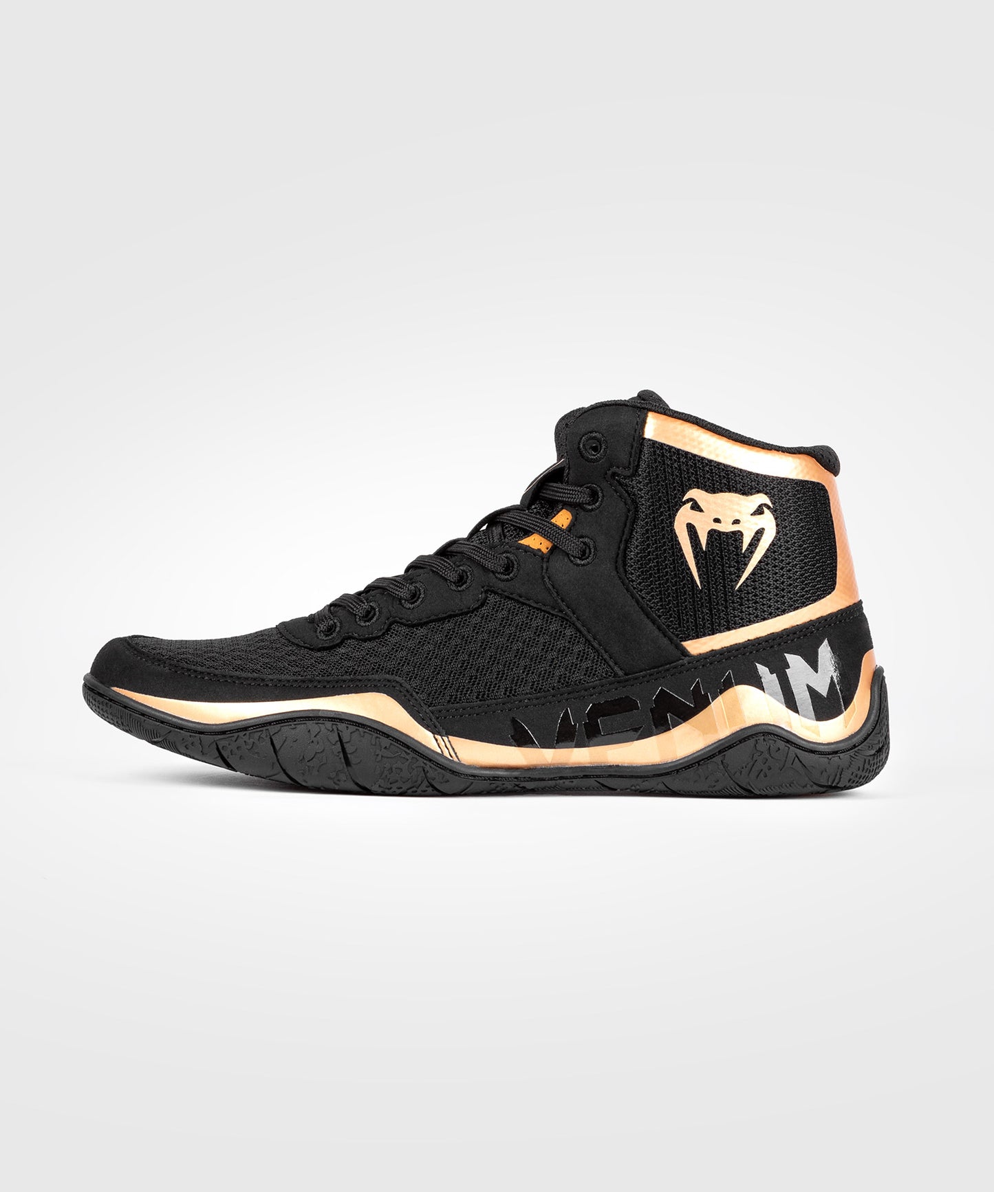 Venum Elite Wrestling Shoes - Black/Bronze