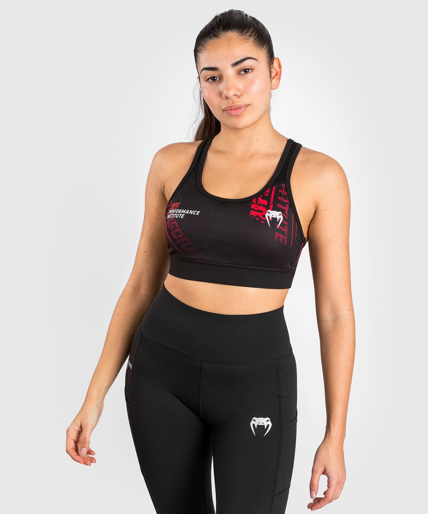 UFC Performance Institute 2.0 Women's Sport Bra - Black/Red - Venum