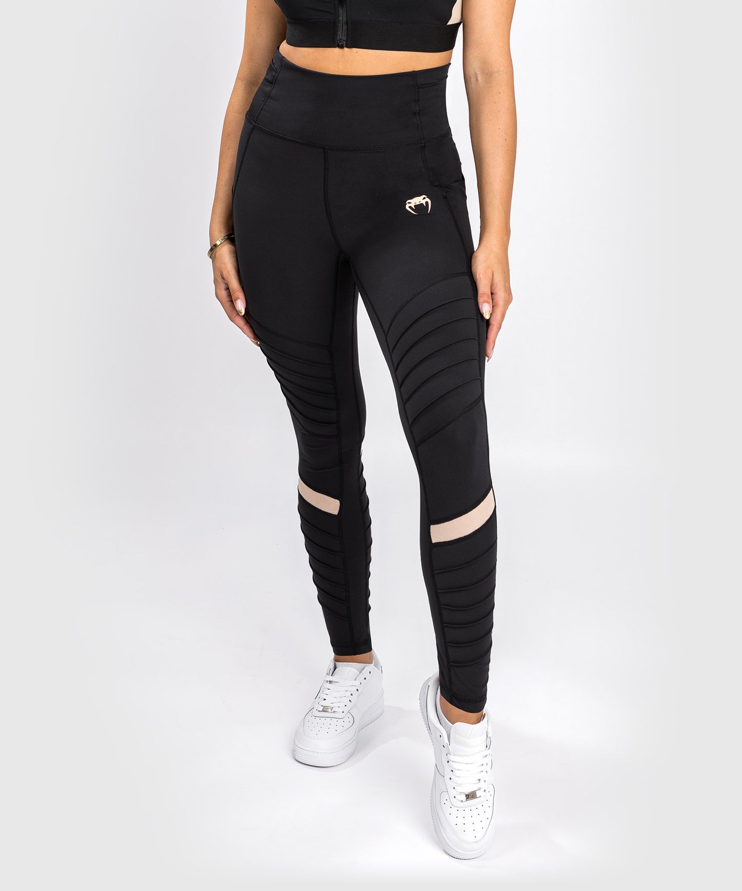 Venum Moto Leggings - For Women - Black/Sand - Venum