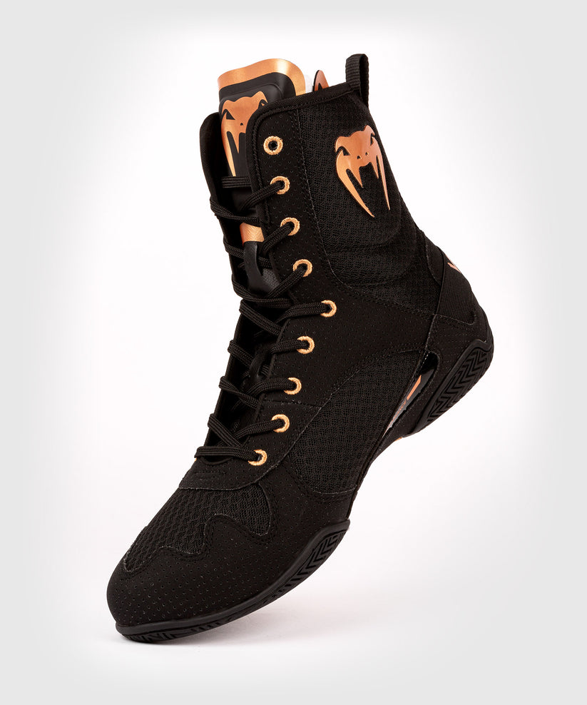 Venum Elite Boxing Shoes – Black/Bronze - Venum