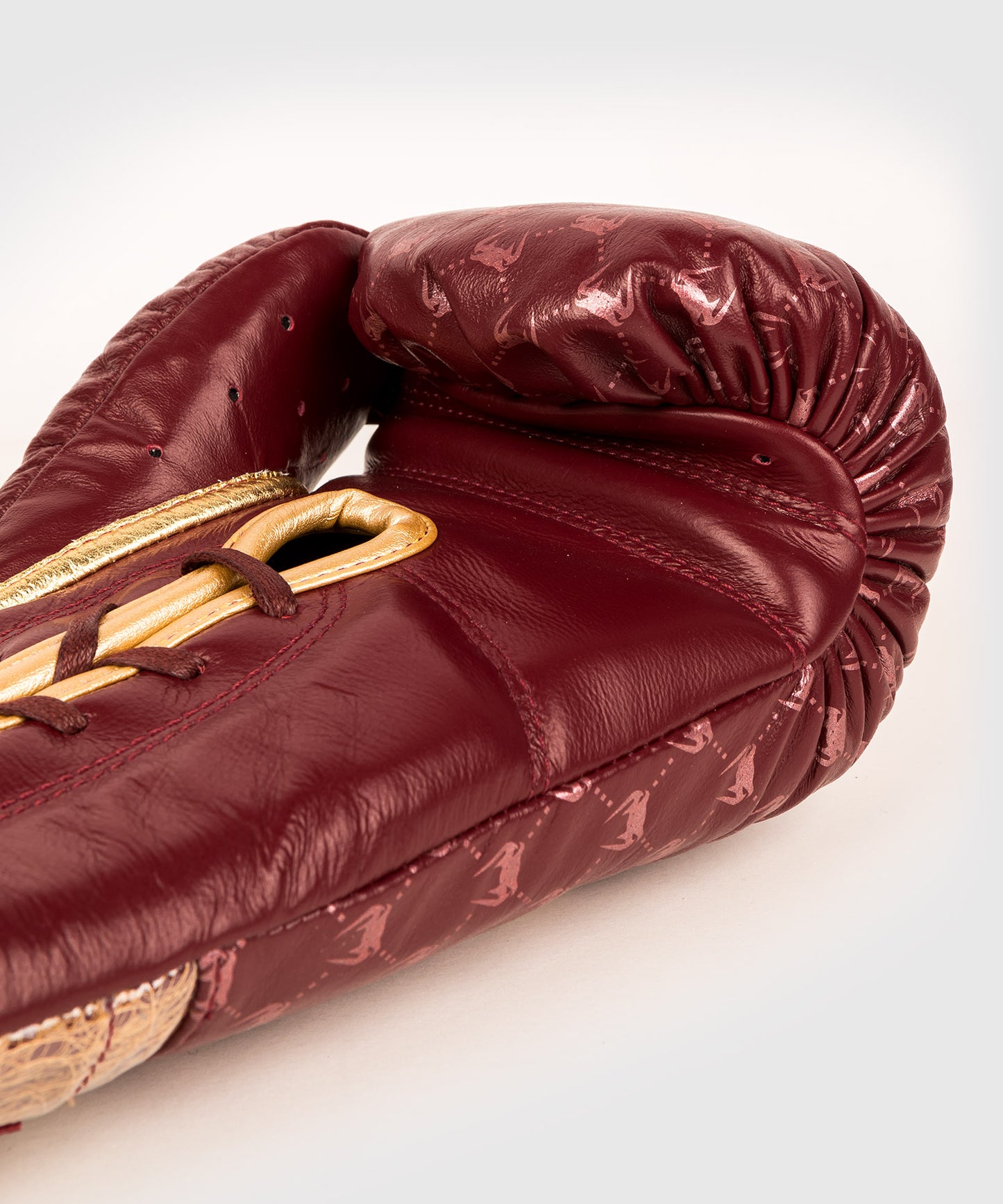 Venum Coco Monogram Pro Lace Up Boxing Gloves - Garnet Red