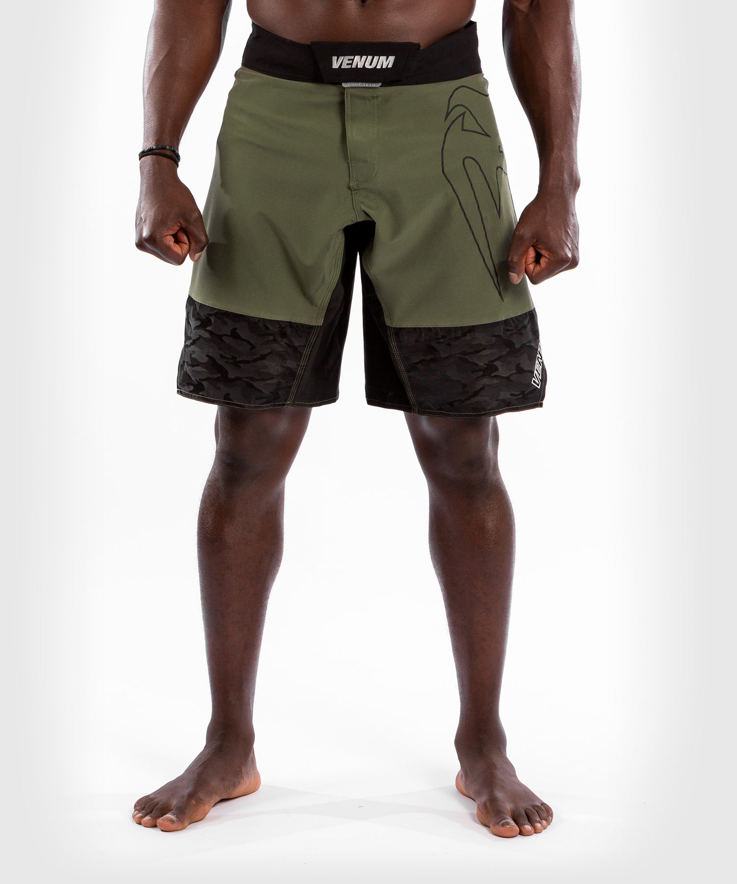 Venum Light 4.0 Fightshort - Khaki/Silver