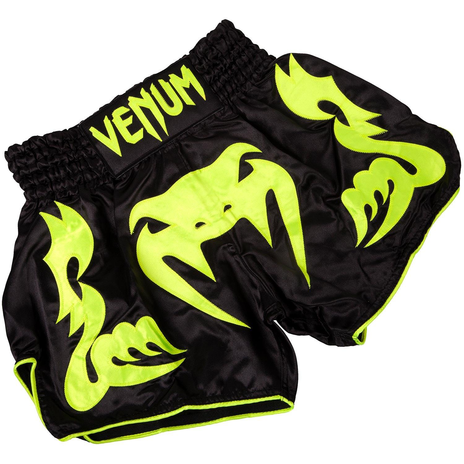 Venum Bangkok Inferno Muay Thai Shorts Black Neo Yellow Venum