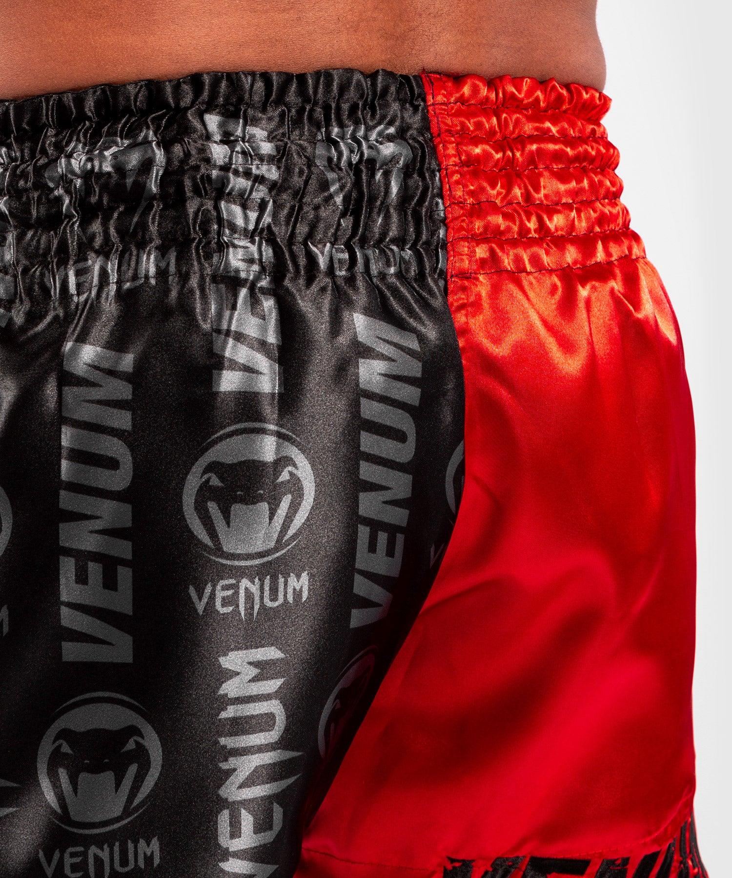 Venum Logos Muay Thai Shorts - Black/Red