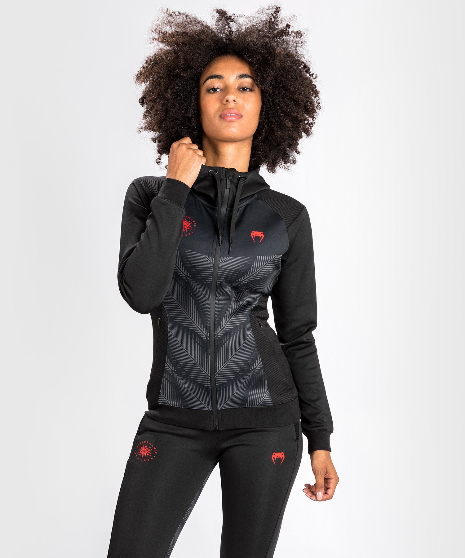 Venum Phantom Hoodie - For Women - Black/Red - Venum