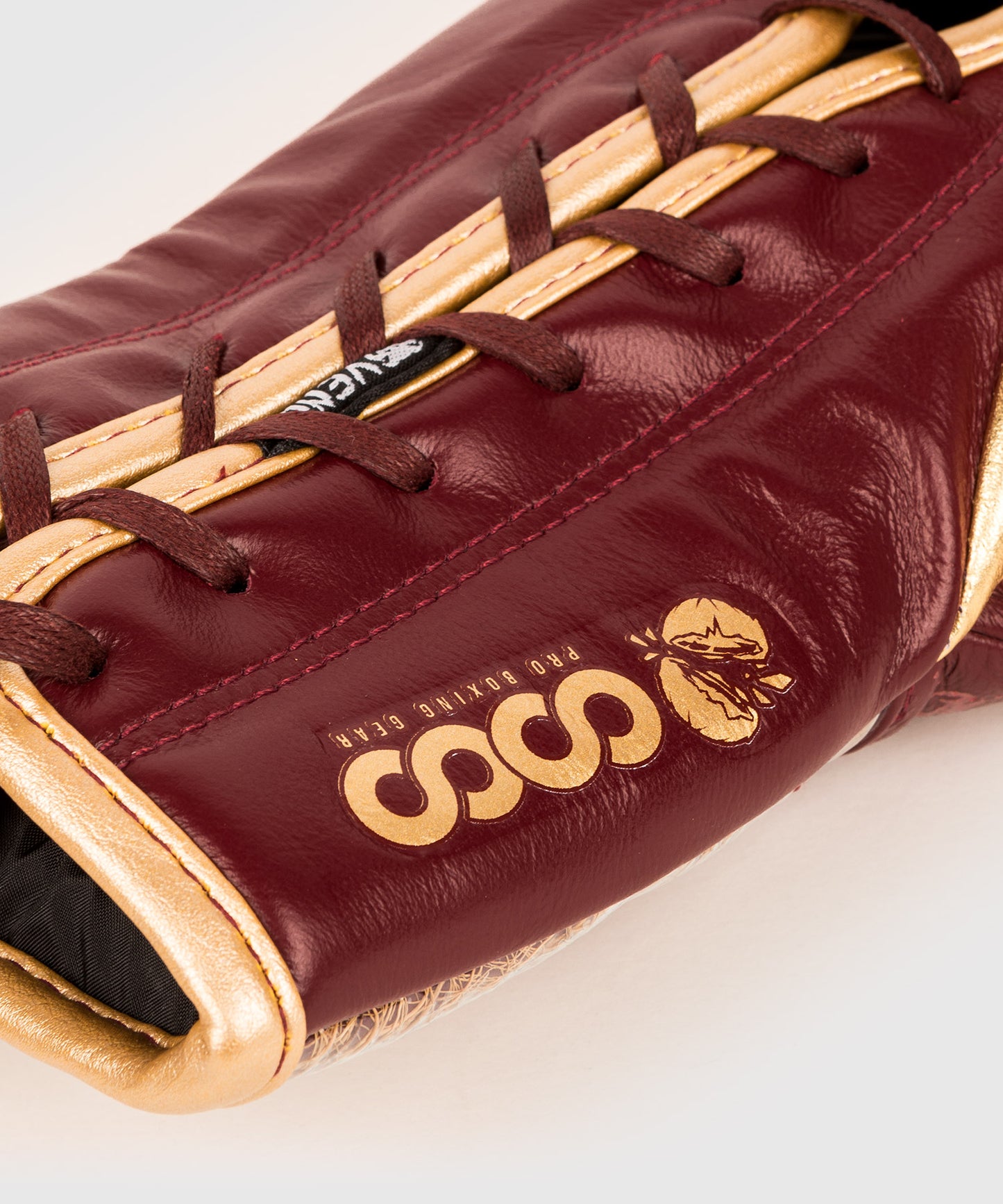 Venum Coco Monogram Pro Lace Up Boxing Gloves - Garnet Red