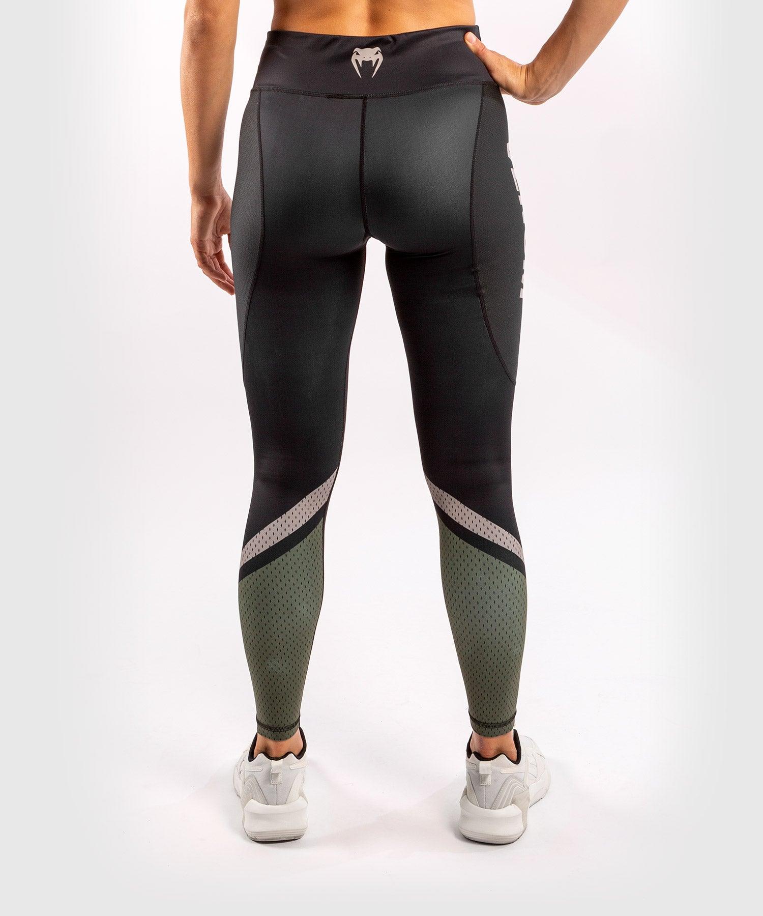 Venum ONE FC Impact Leggings - for women - Black/Khaki Picture 2