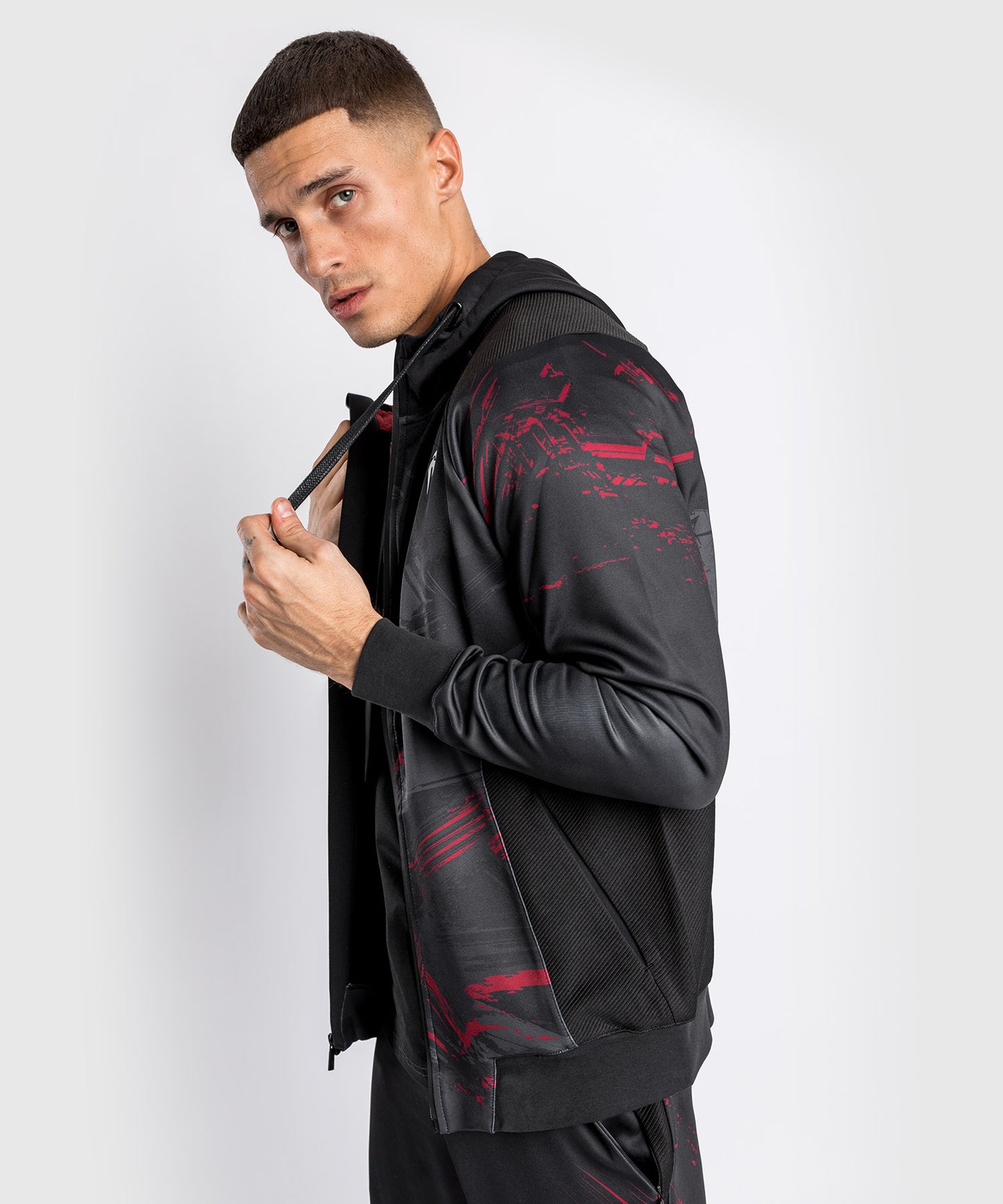 UFC Venum Authentic Fight Week 2.0 Men's Zipped Hoodie - Black/Red