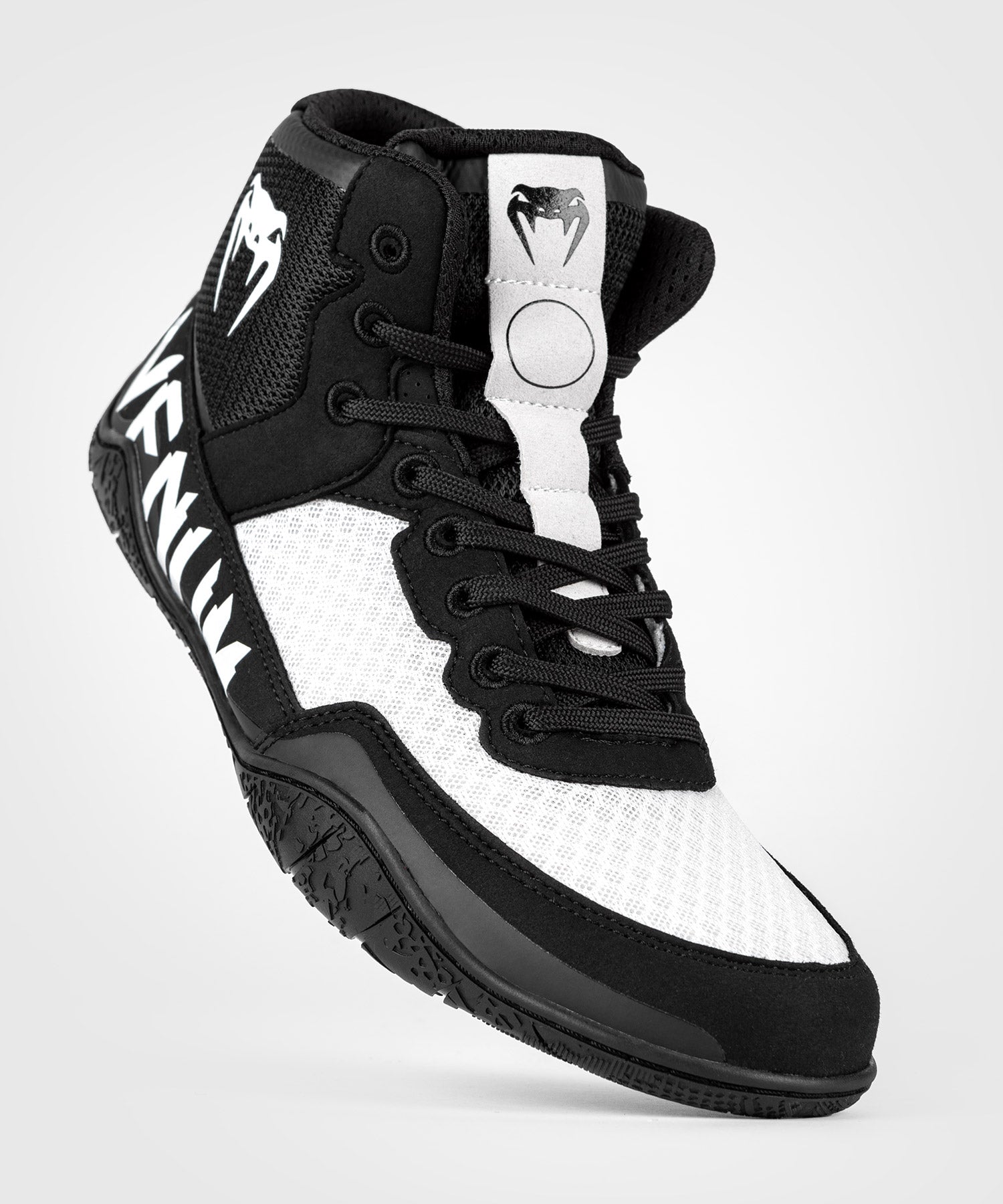 Venum Elite Wrestling Shoes Black White