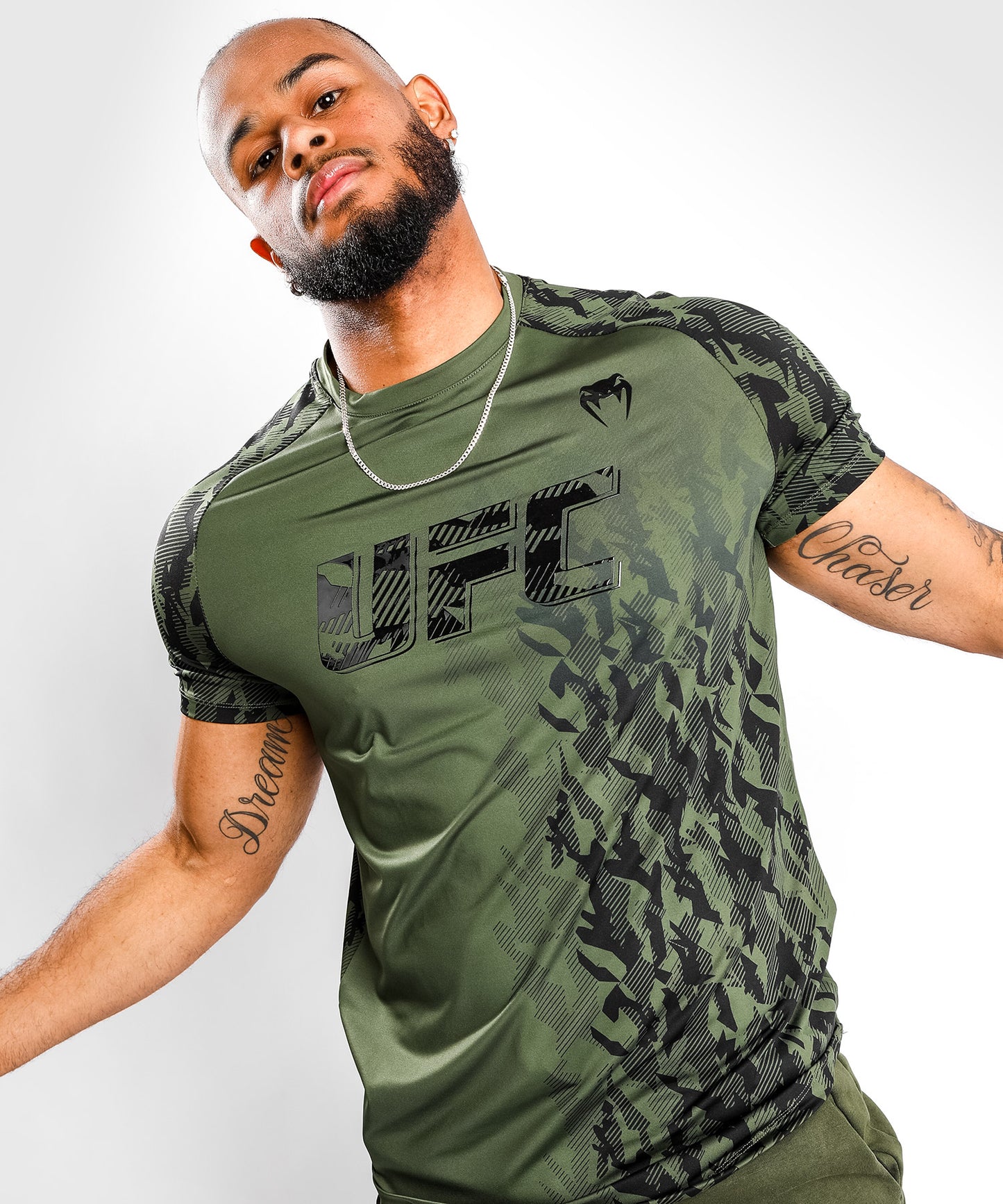 Camiseta Técnica Manga Corta Para Hombre UFC Venum Authentic Fight Week Performance - Caqui