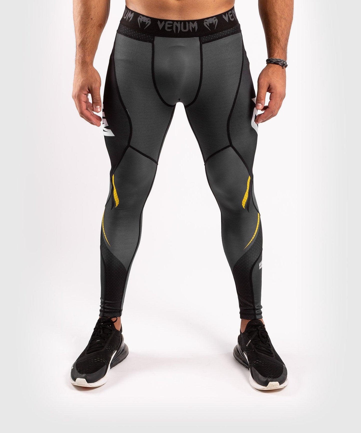 Venum ONE FC Impact Compresssion Tights - Grey/Yellow Picture 1