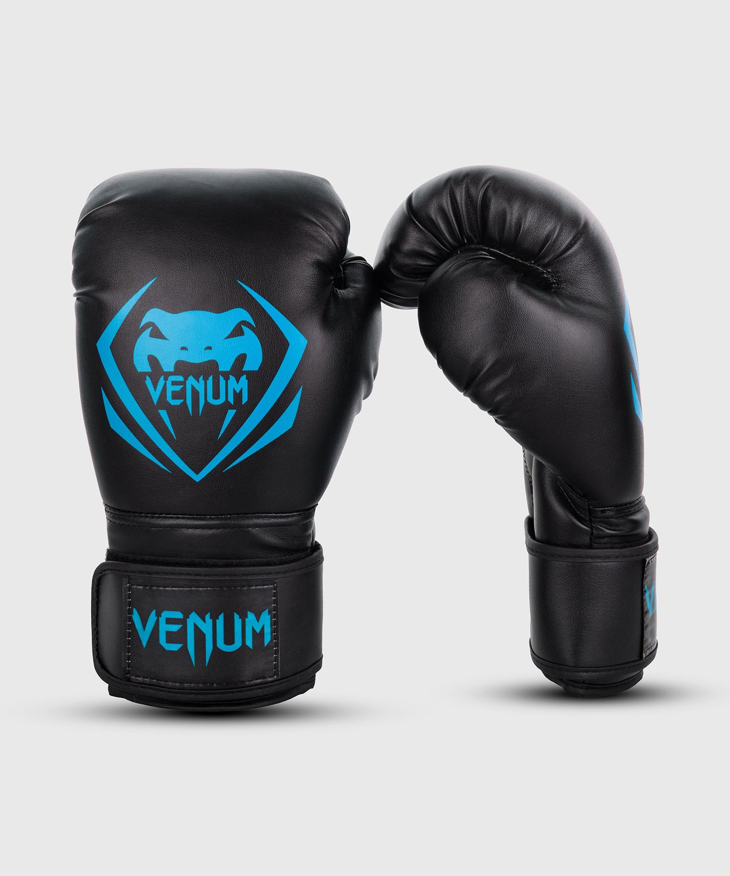 Venum Contender Boxing Gloves - Black/Cyan
