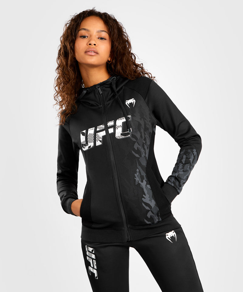 Sudadera Con Cremallera Para Mujer UFC Venum Authentic Fight Week - Negro