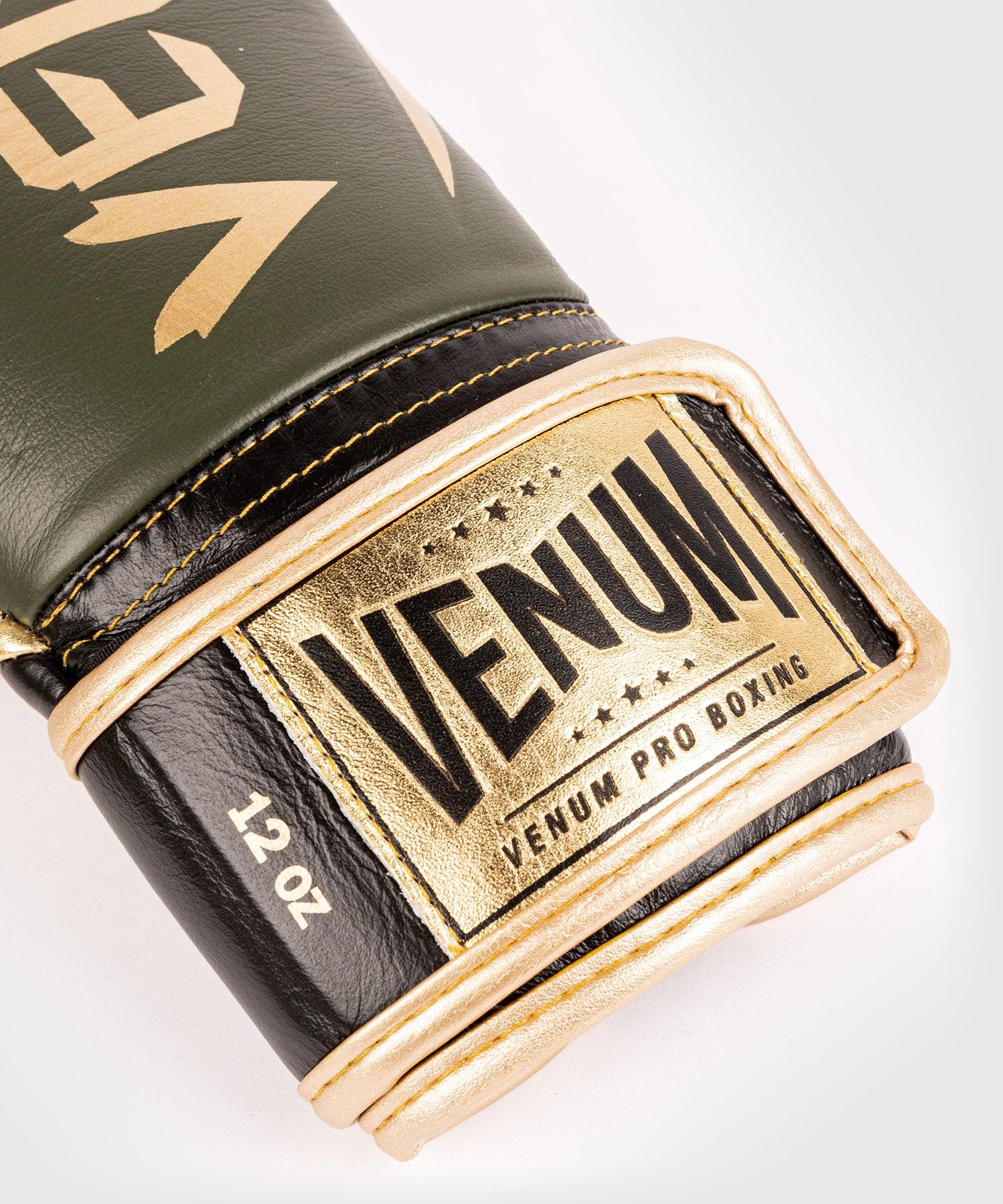Venum Hammer Pro Boxing Gloves Velcro - Khaki/Gold Picture 3