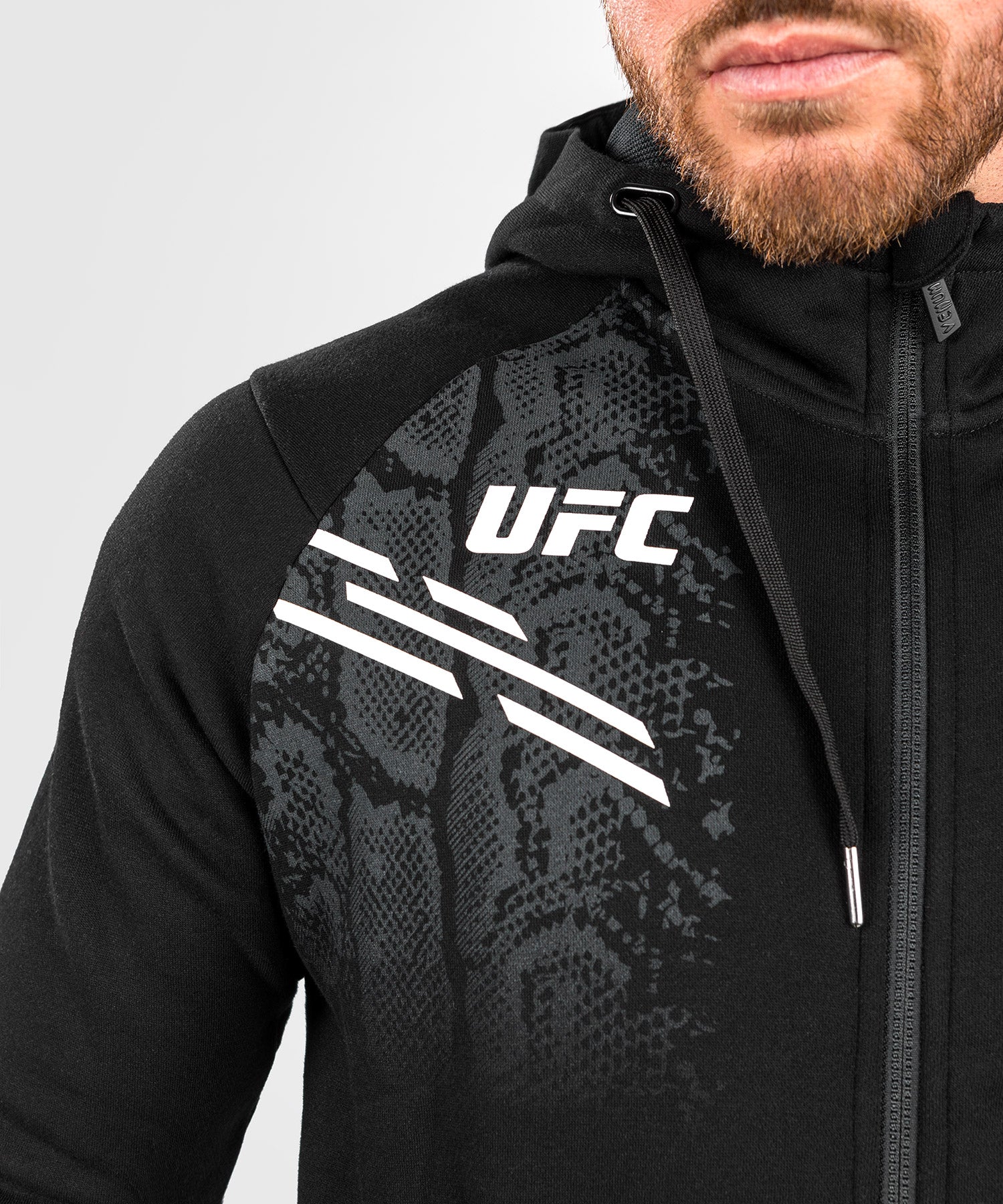 UFC Adrenaline by Venum Replica Men's Zip Hoodie - Black - Venum