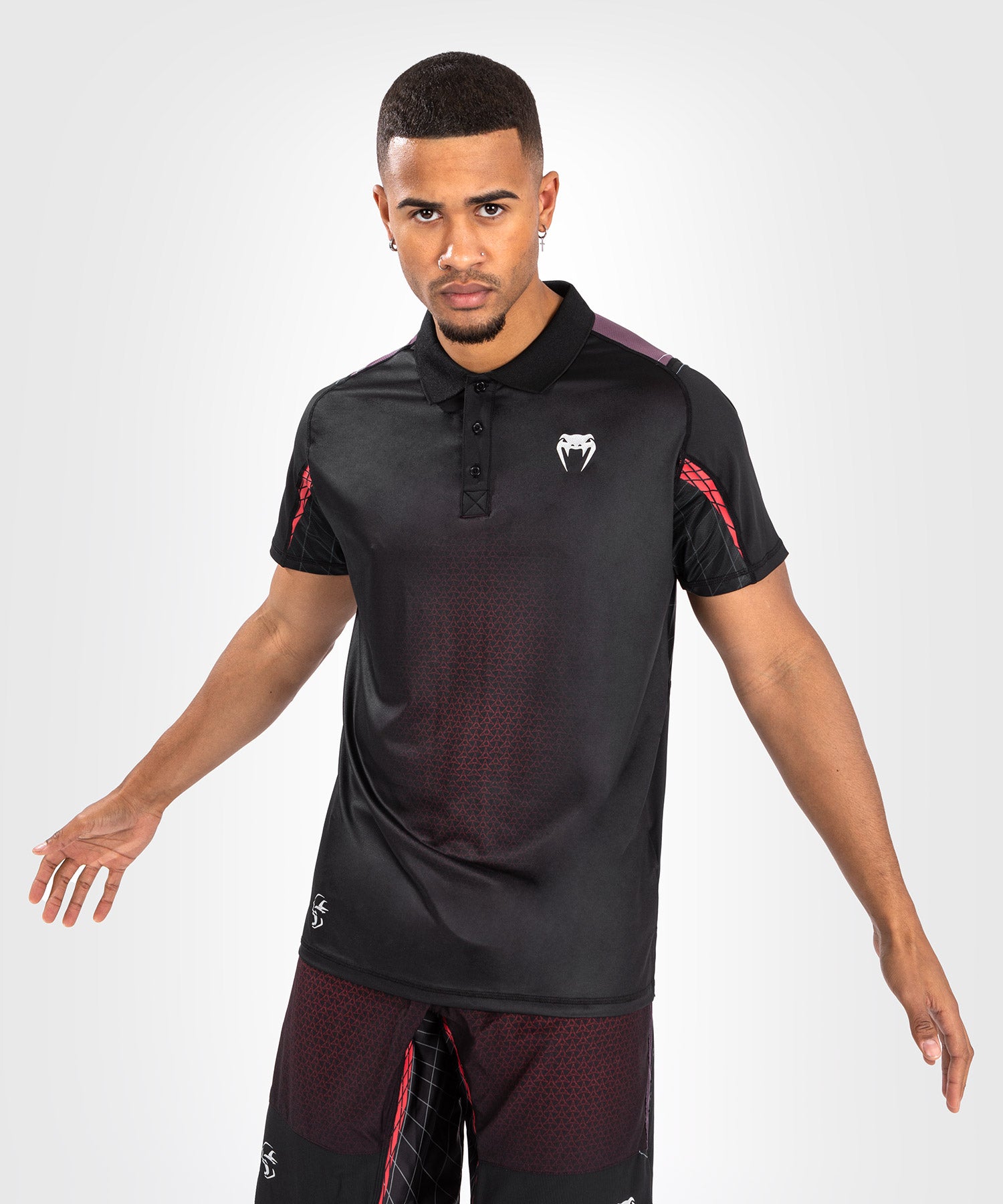 Black and red polo shorts hotsell