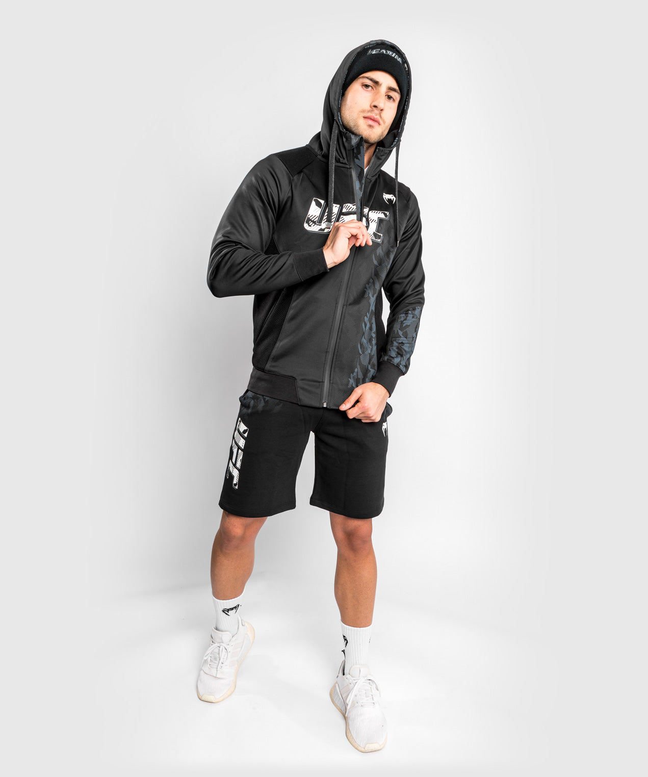 UFC Venum Authentic Fight Week Men's Zip Hoodie - Black - Venum