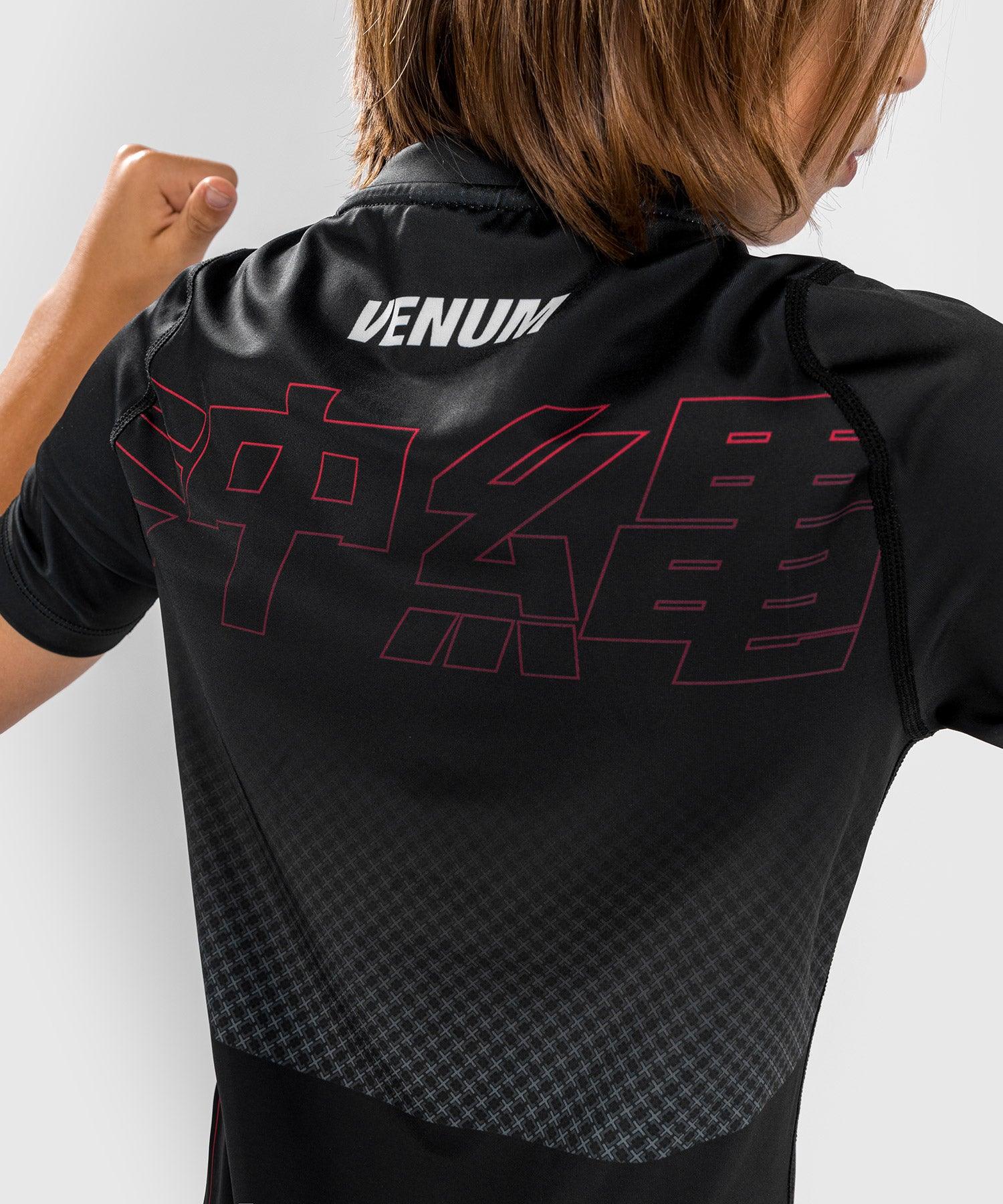 Venum Okinawa 3.0 Rashguard Short Sleeves - For Kids - Black/Red