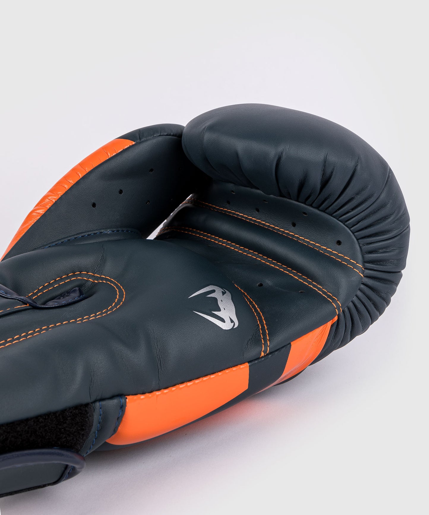 Venum Elite Boxing Gloves - Navy/Silver/Orange