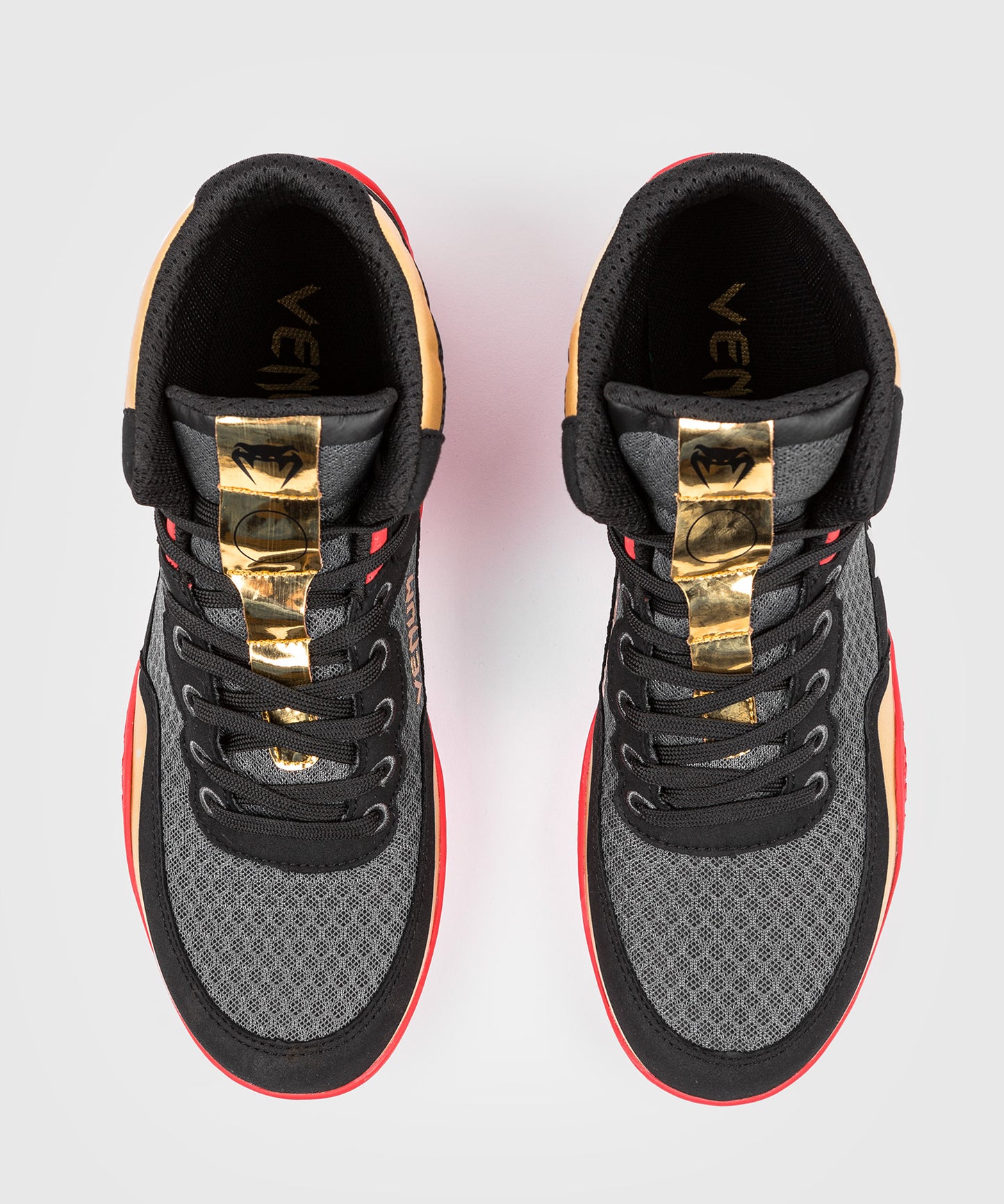 Venum Elite Wrestling Shoes - Black/Gold/Red