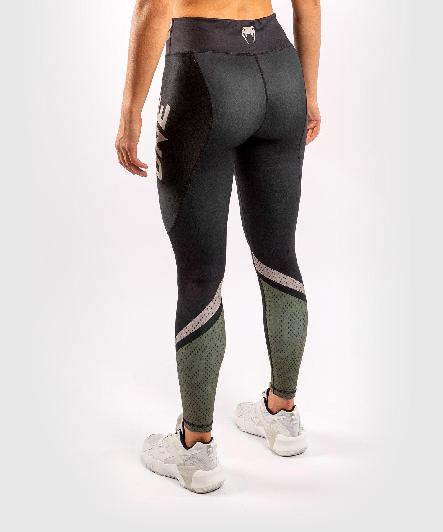 Venum ONE FC Impact Leggings - for women - Black/Khaki Picture 4
