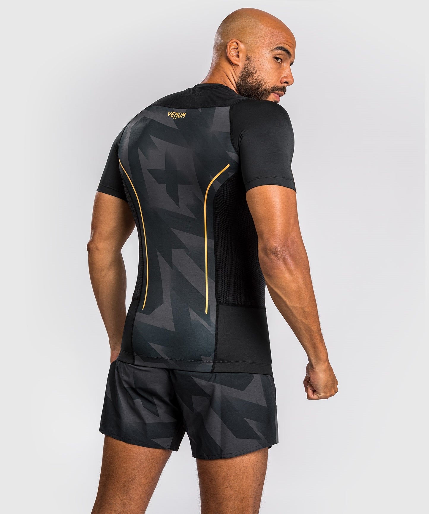 Venum Razor Rashguard Short Sleeves - Black/Gold - Venum