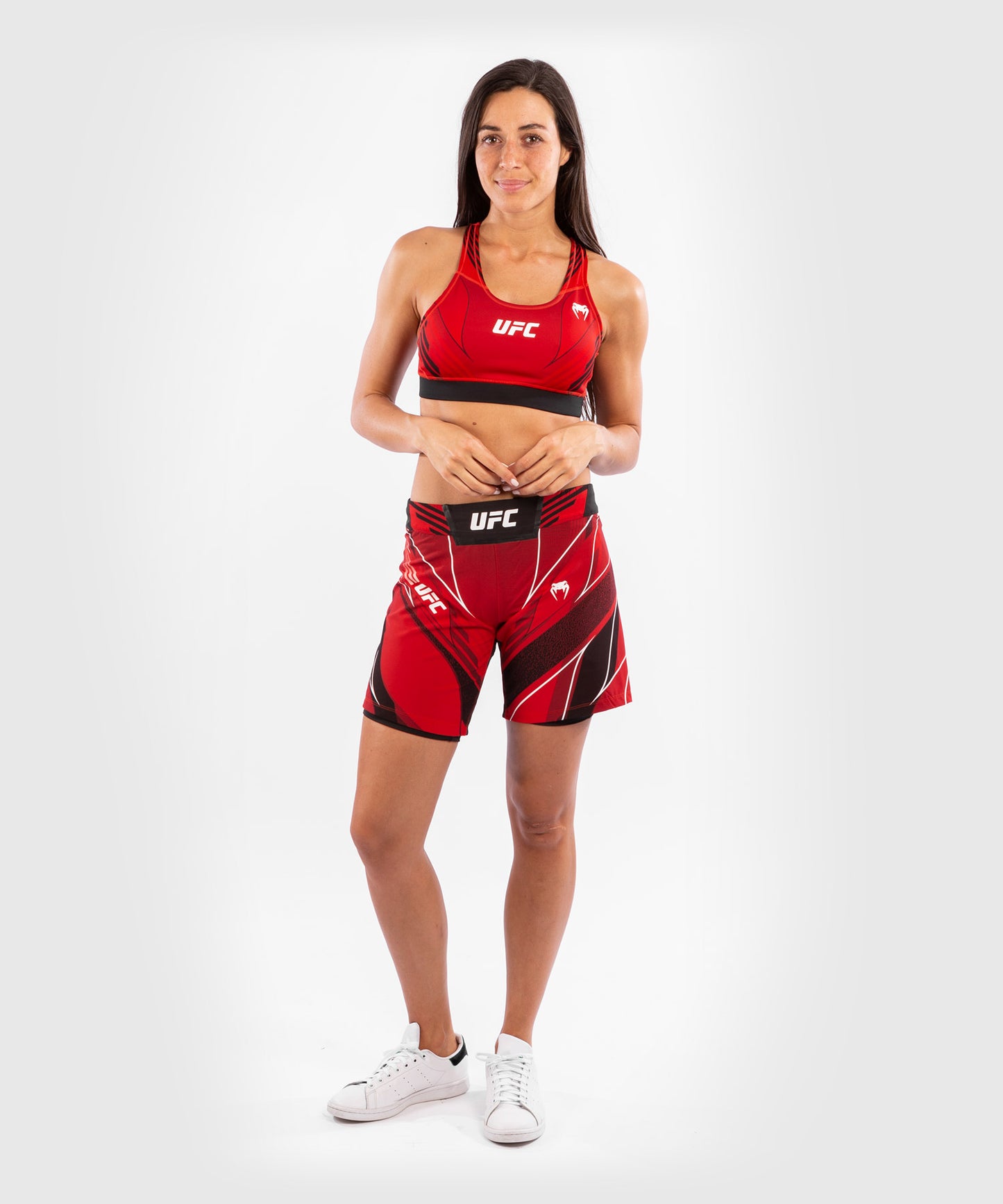 UFC Venum Authentic Fight Night Women's Shorts - Long Fit - Red