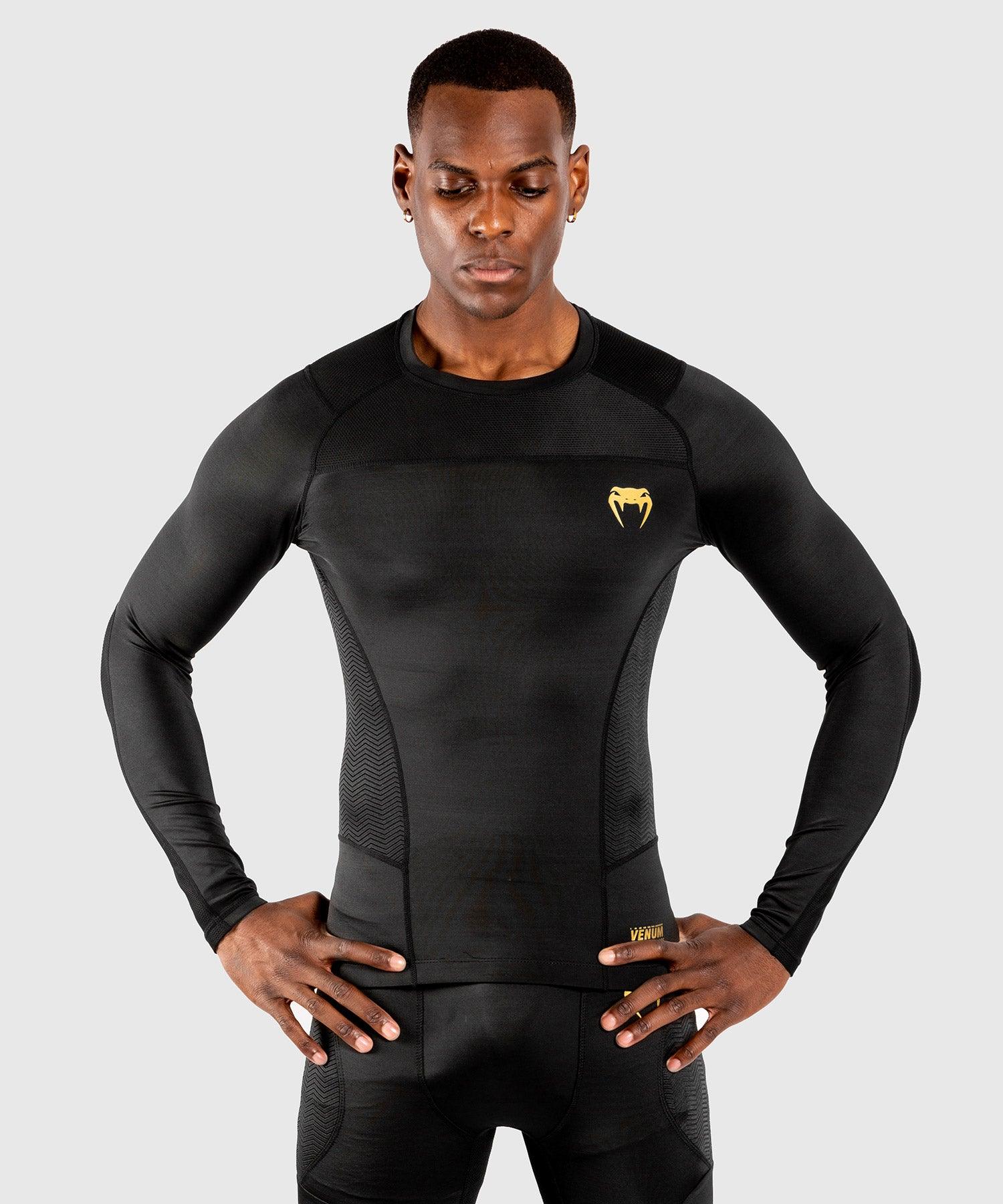 Venum G Fit Rashguard Long Sleeves Black Gold Venum