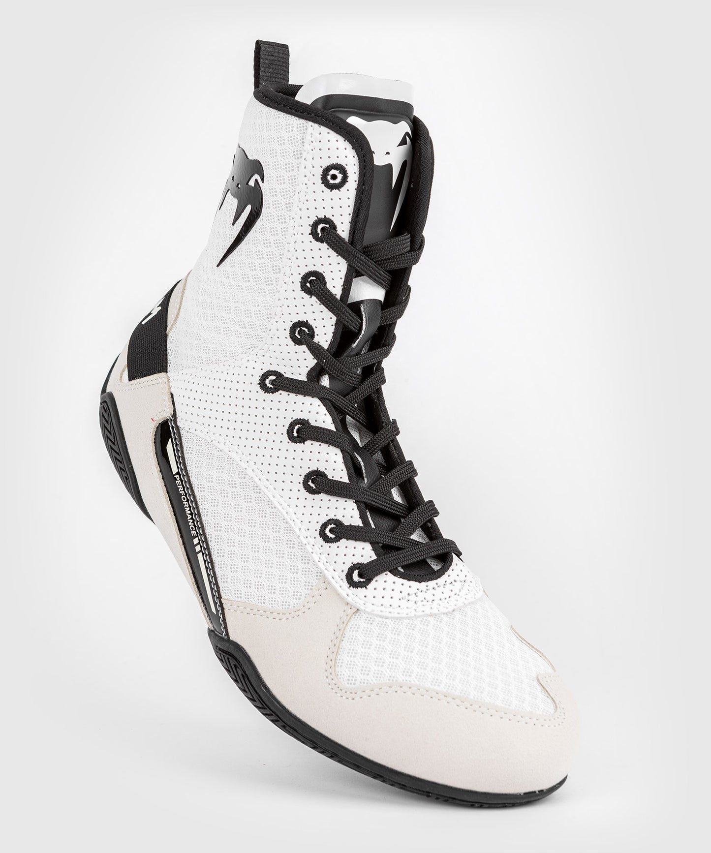 Venum Elite Boxing Shoes - White/Black