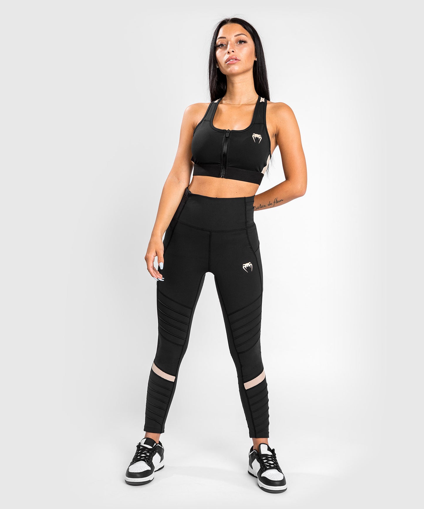 Venum Moto Leggings 7/8 - For Women - Black/Sand