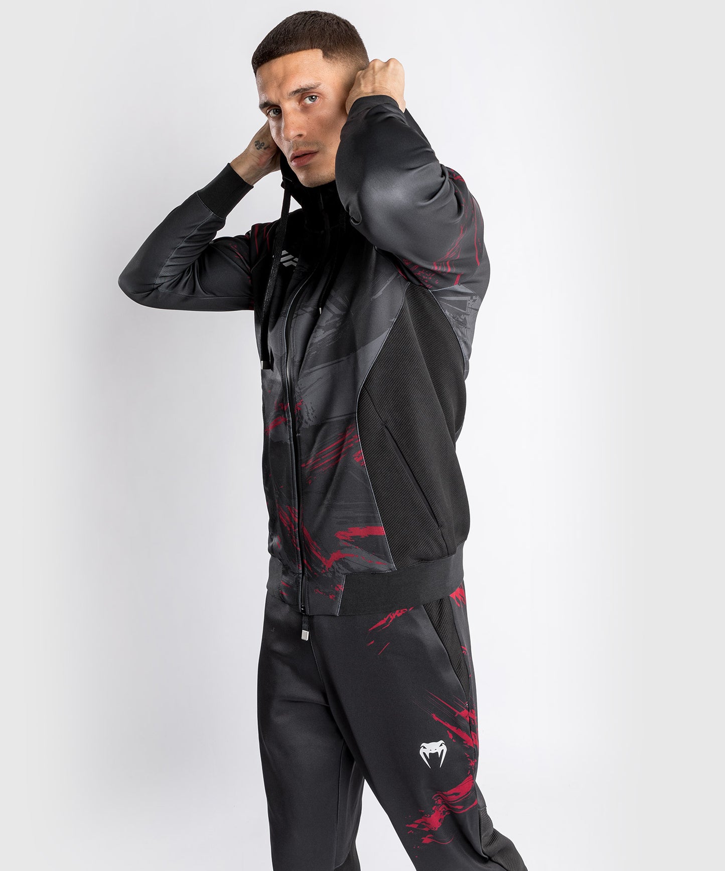 UFC Venum Authentic Fight Week 2.0 Men's Zipped Hoodie - Black/Red