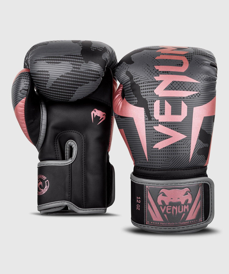 Venum Elite Boxing Gloves - Black/Pink Gold Picture 6