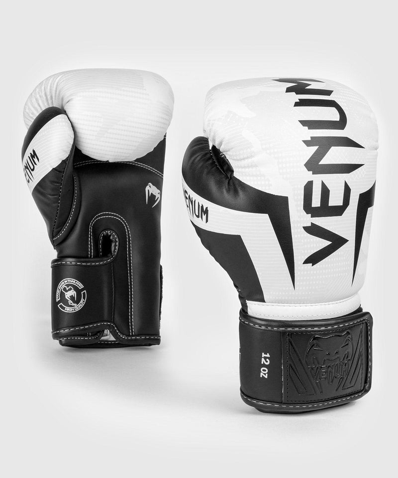 Venum Elite Boxing Gloves - White/Camo Picture 1