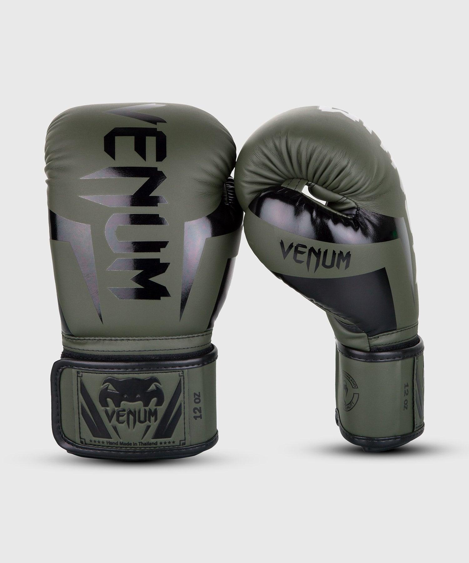 Venum Elite Boxing Gloves - Khaki/Black Picture 1