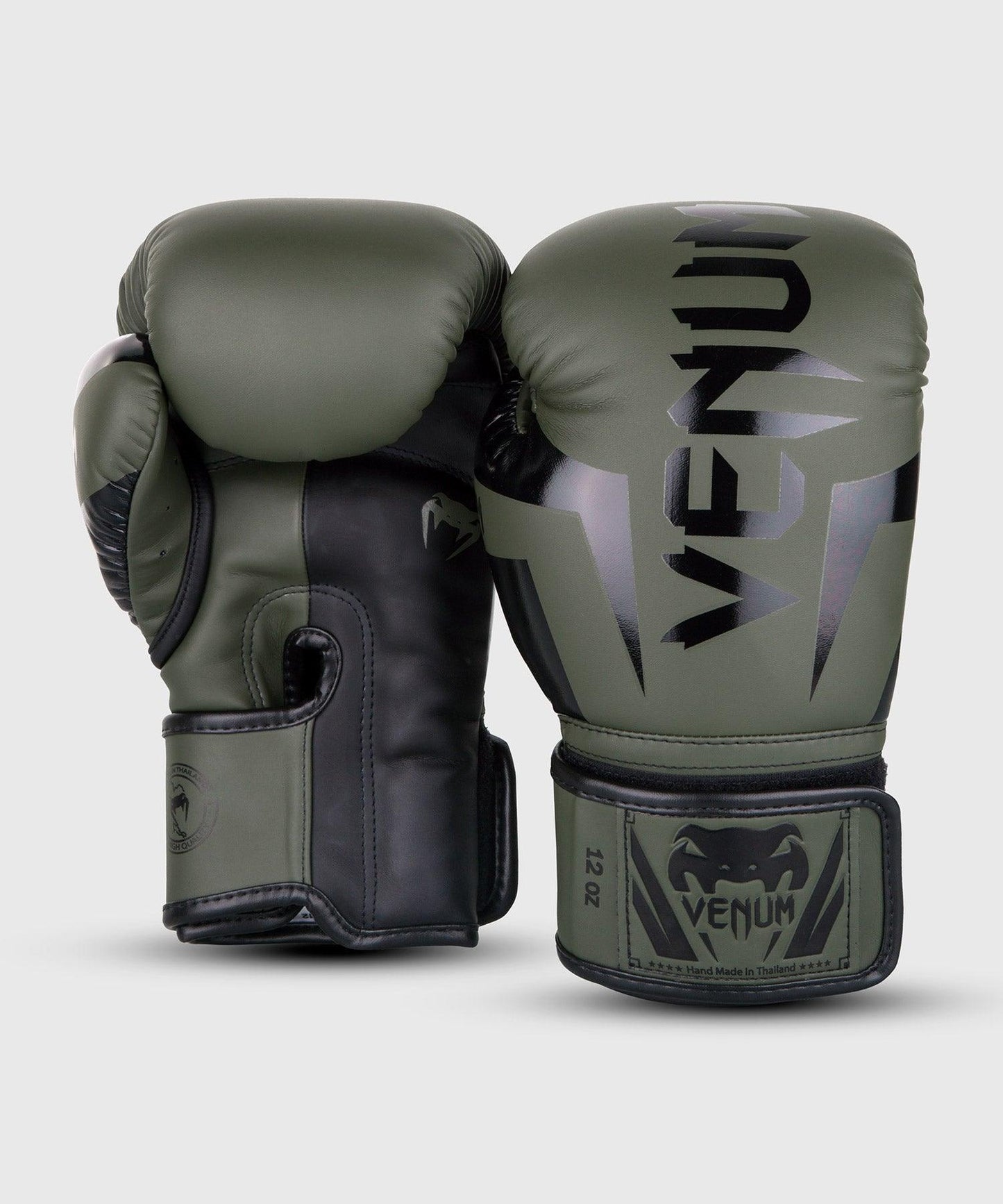 Venum Elite Boxing Gloves - Khaki/Black Picture 2