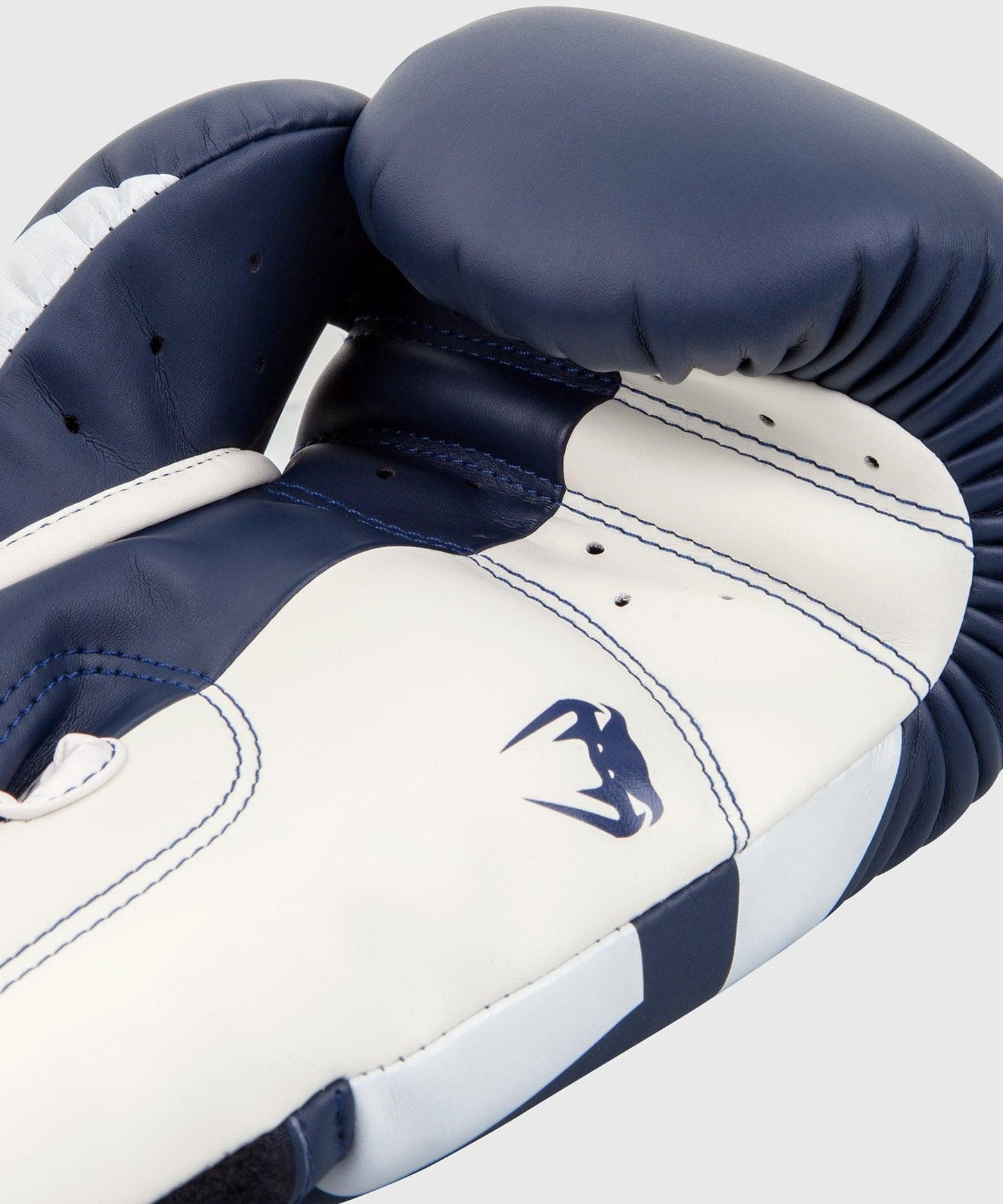 Venum Elite Boxing Gloves - White/Navy Blue Picture 4