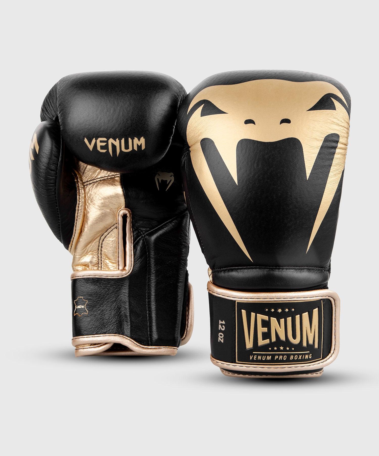 絶対一番安い Gloves Boxing Pro 2.0 Giant Venum Velcro Venum - Black/Gold - ボクシング