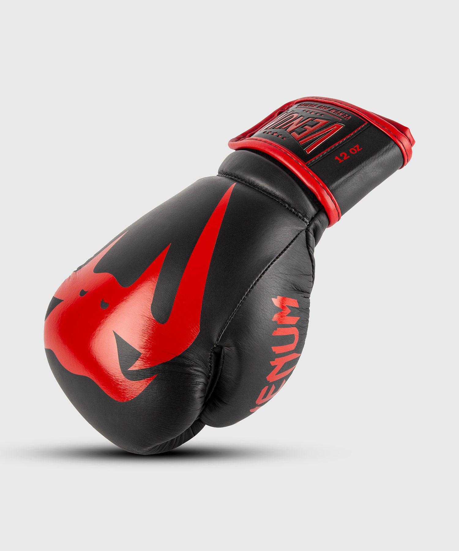 Venum red top boxing gloves