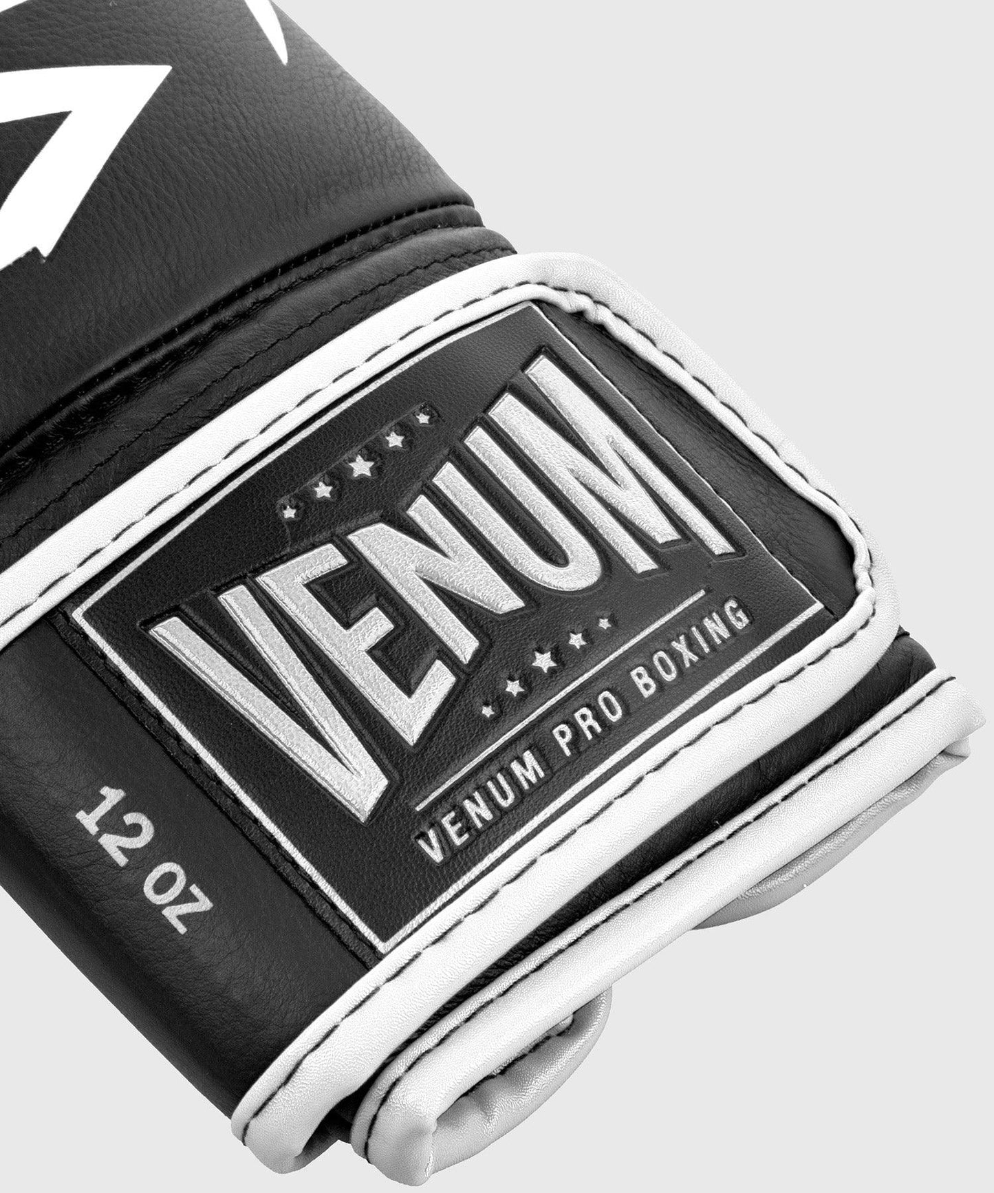 Venum Hammer Pro Boxing Gloves Velcro - Black/White Picture 7