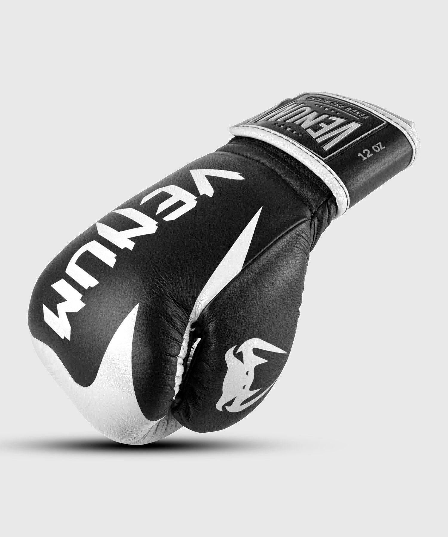 Venum Hammer Pro Boxing Gloves Velcro - Black/White Picture 1